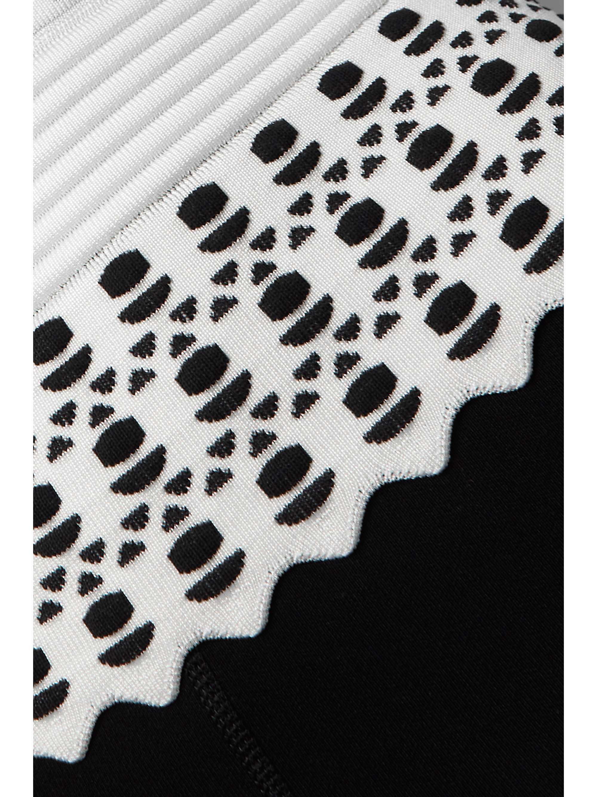ALAÏA Color-block stretch-jersey leggings