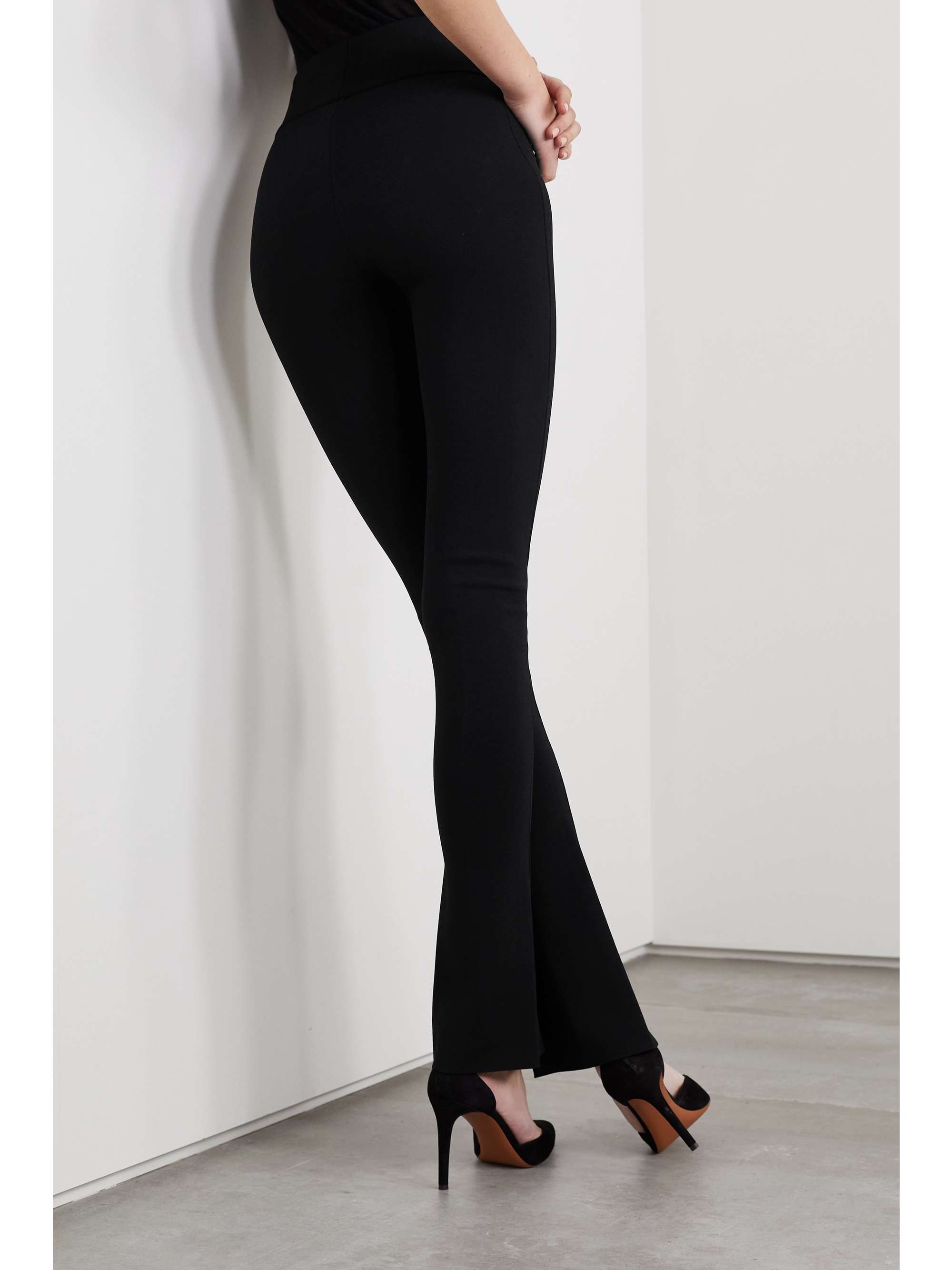 ALAÏA Flared stretch-jersey leggings