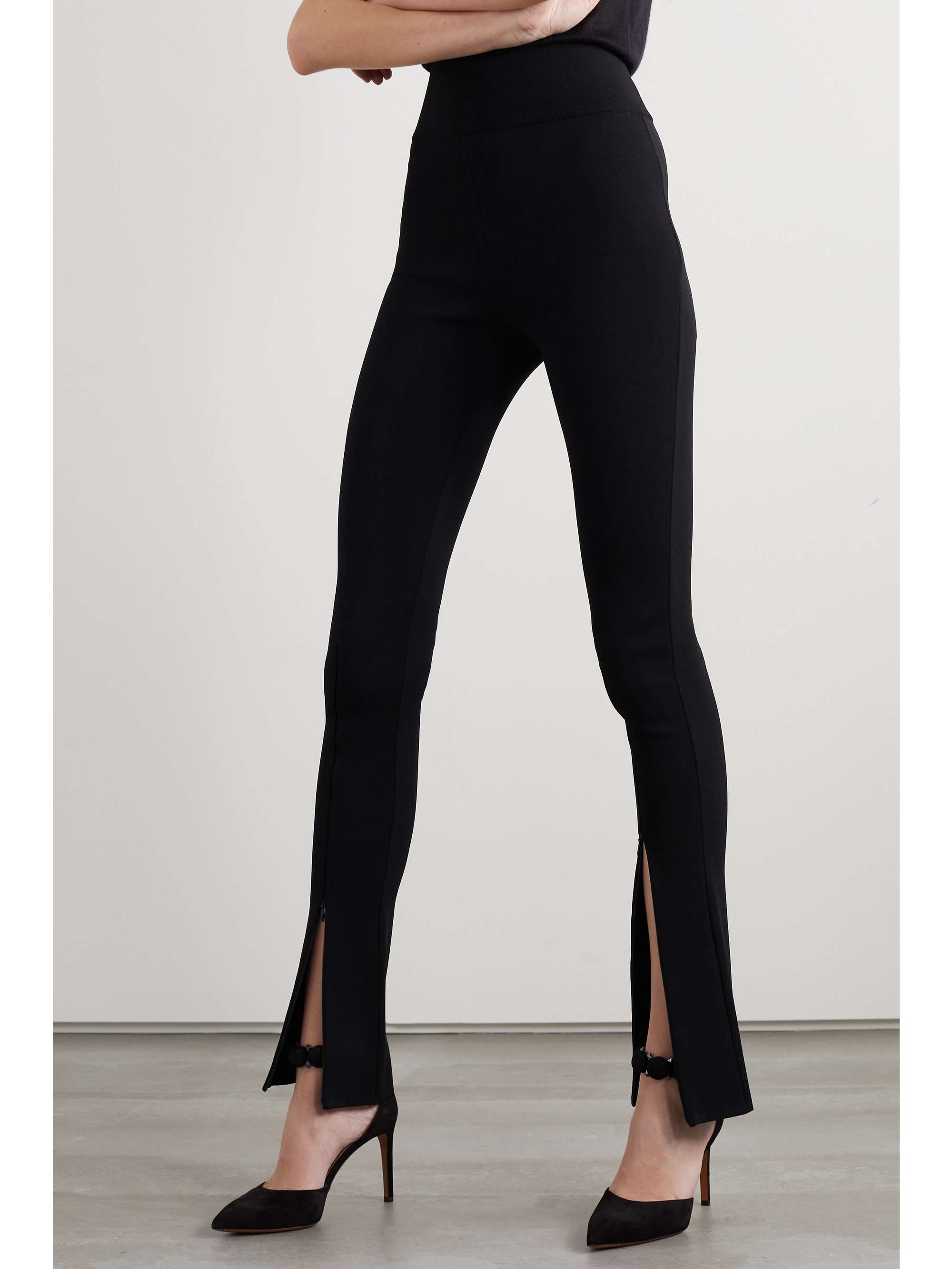 ALAÏA Flared stretch-jersey leggings
