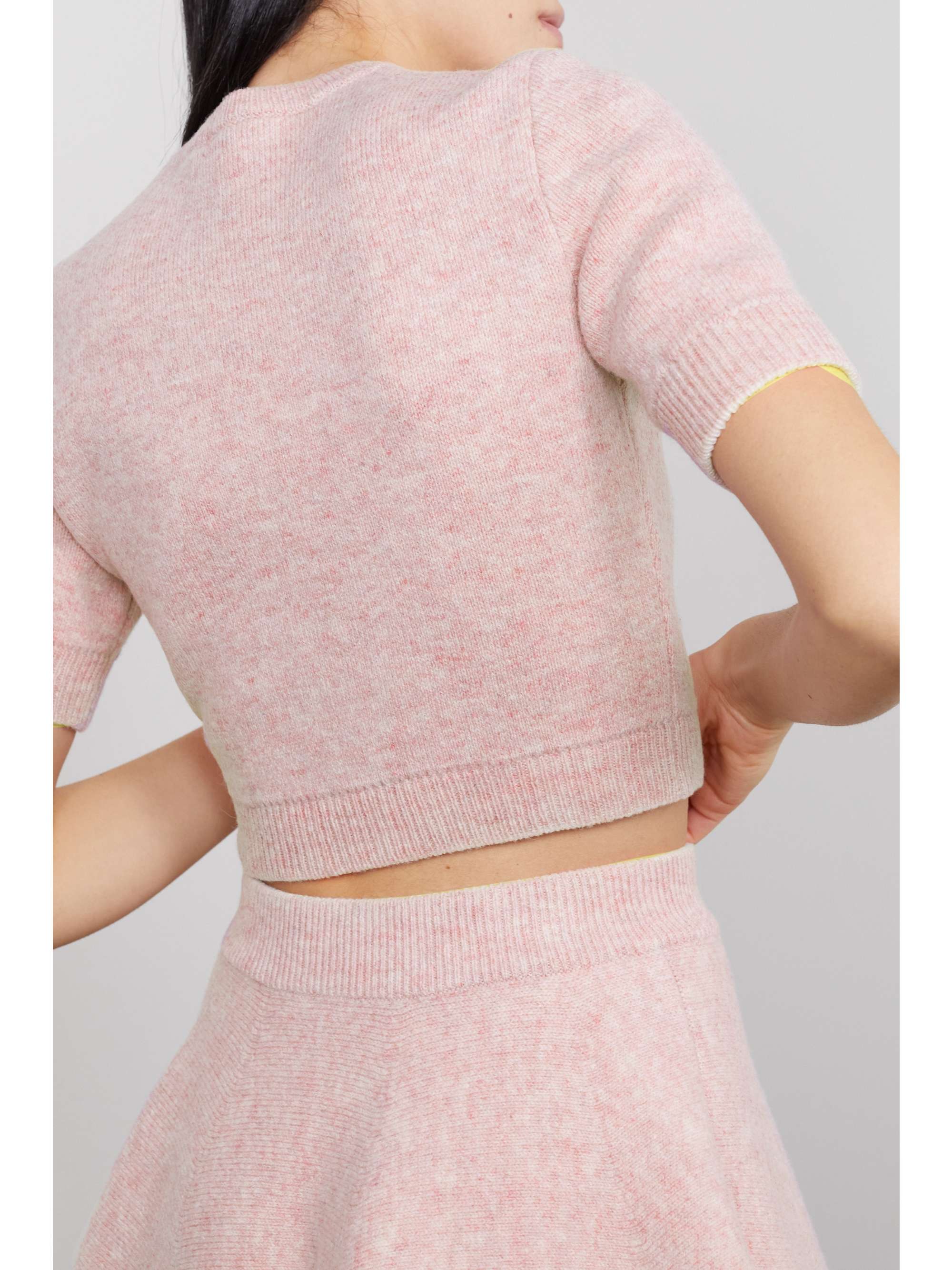 ALAÏA Cropped wool-blend sweater