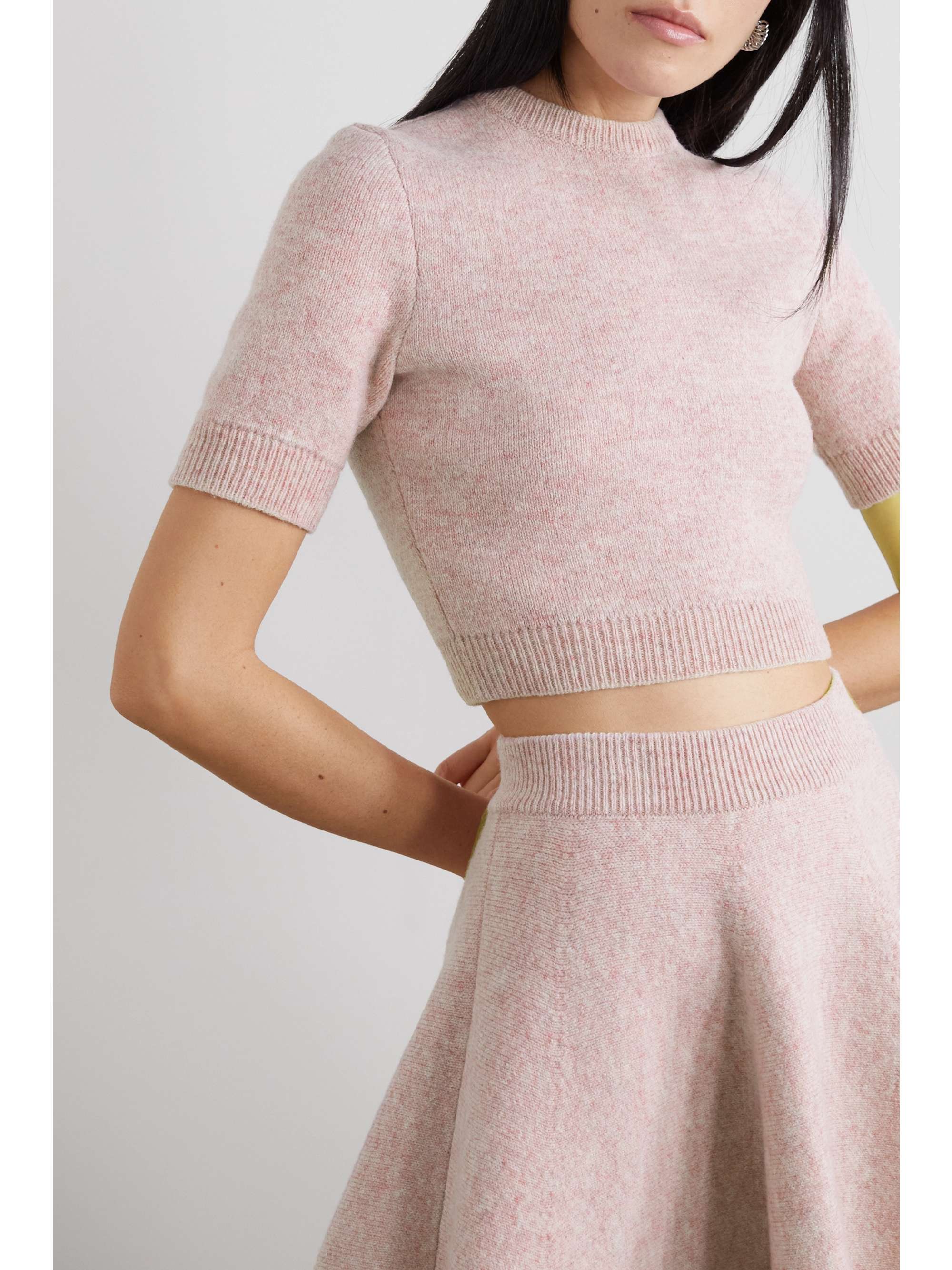 ALAÏA Cropped wool-blend sweater