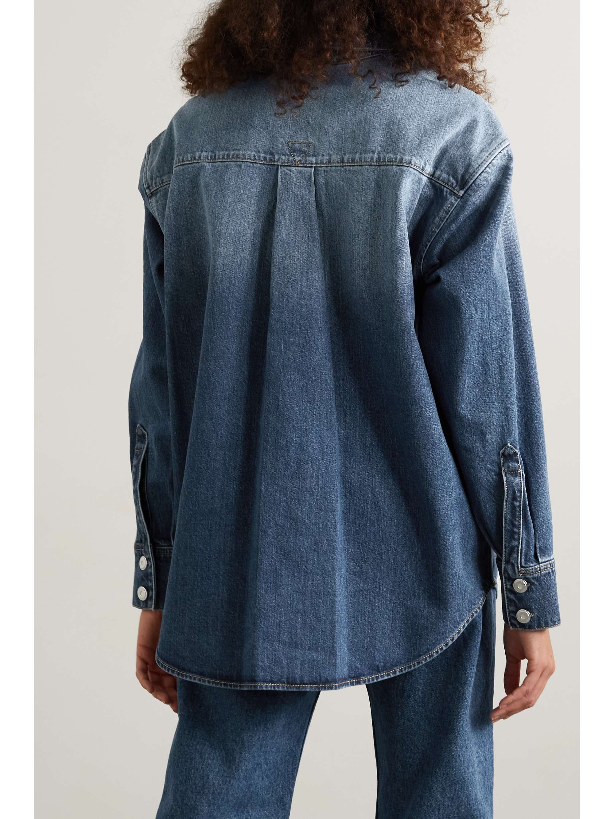 Mid denim Denim shirt | ALAÏA | NET-A 