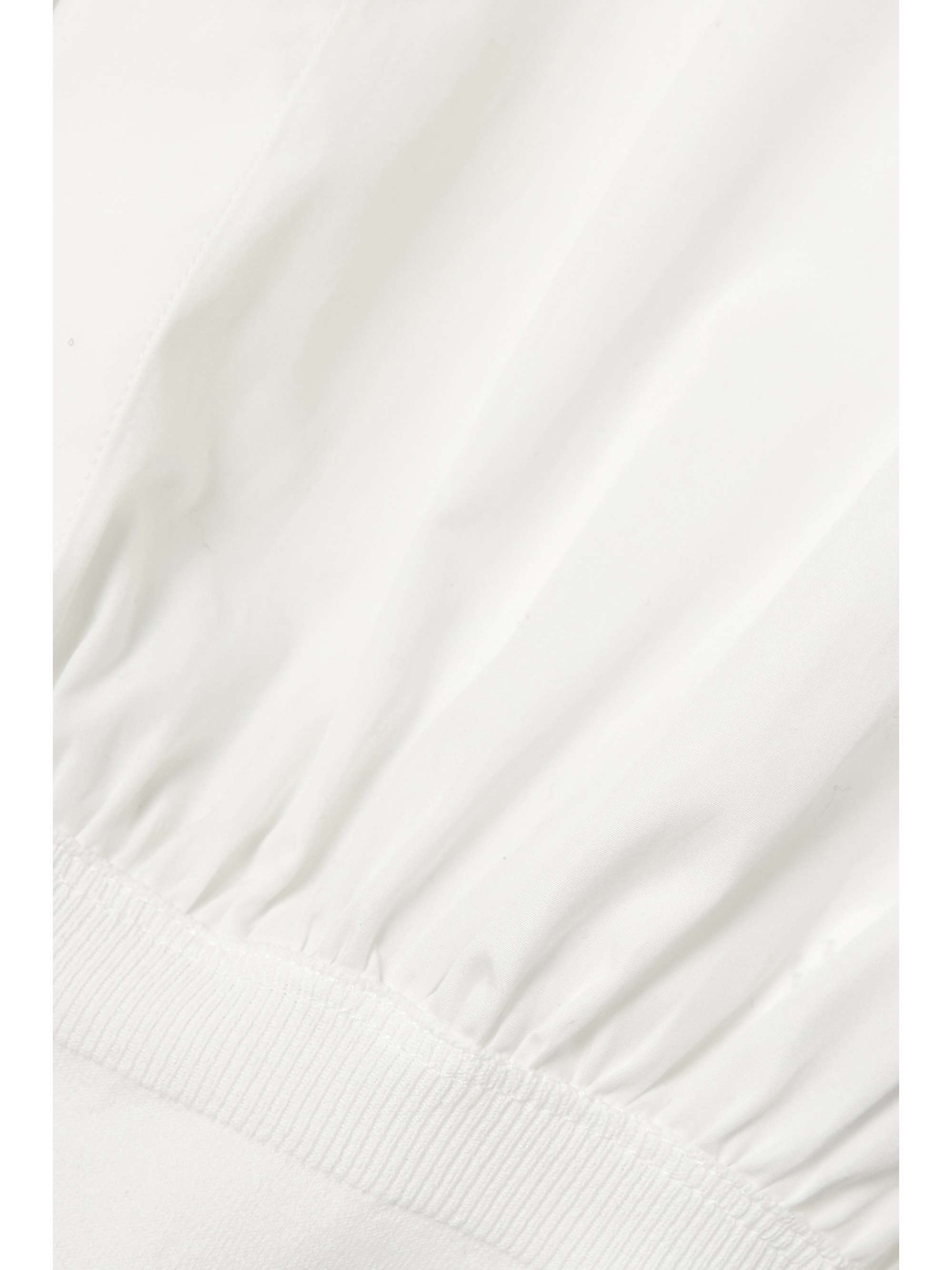 ALAÏA Cotton-poplin and stretch-knit thong bodysuit