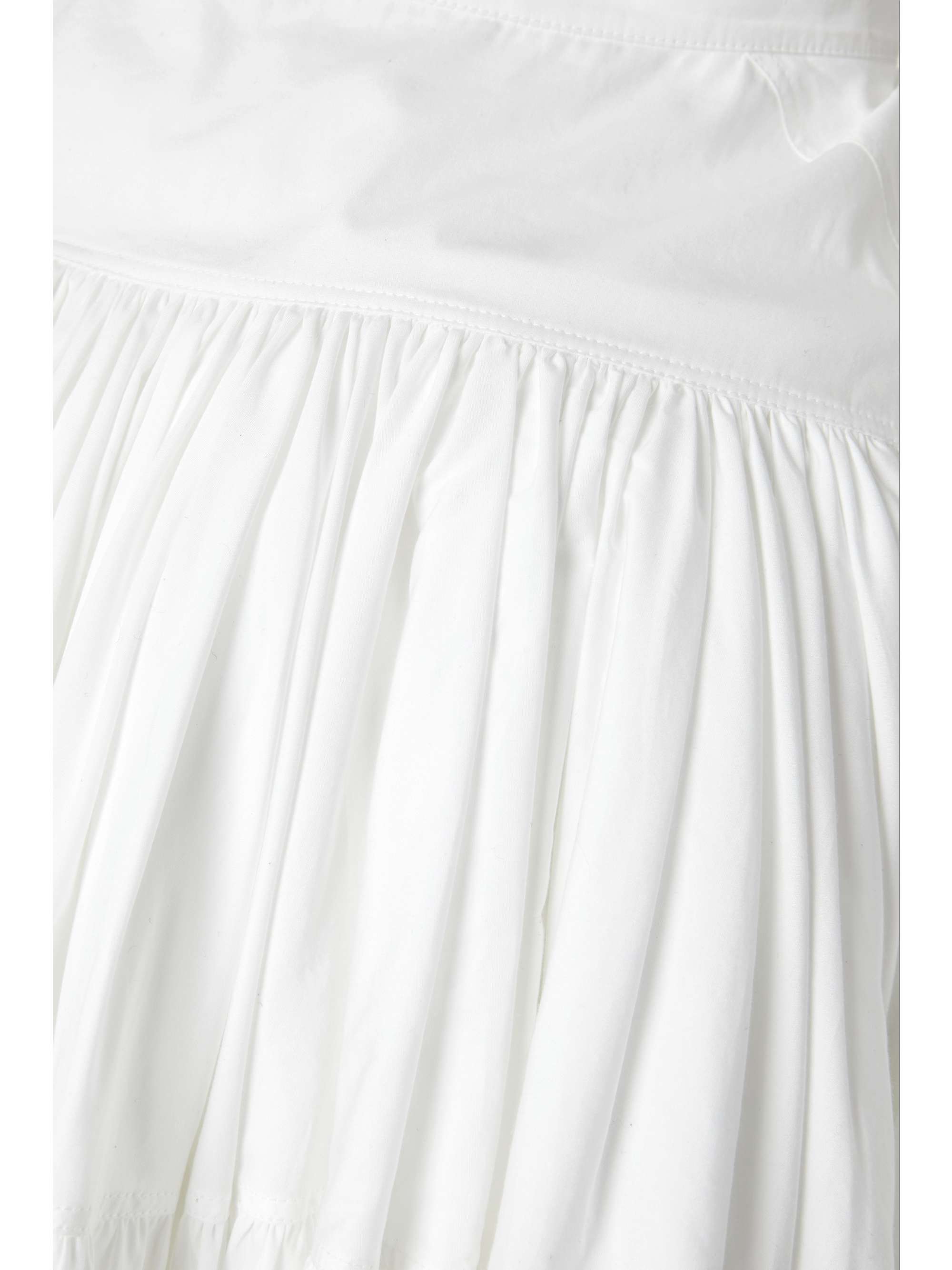ALAÏA Gathered cotton-poplin mini skirt