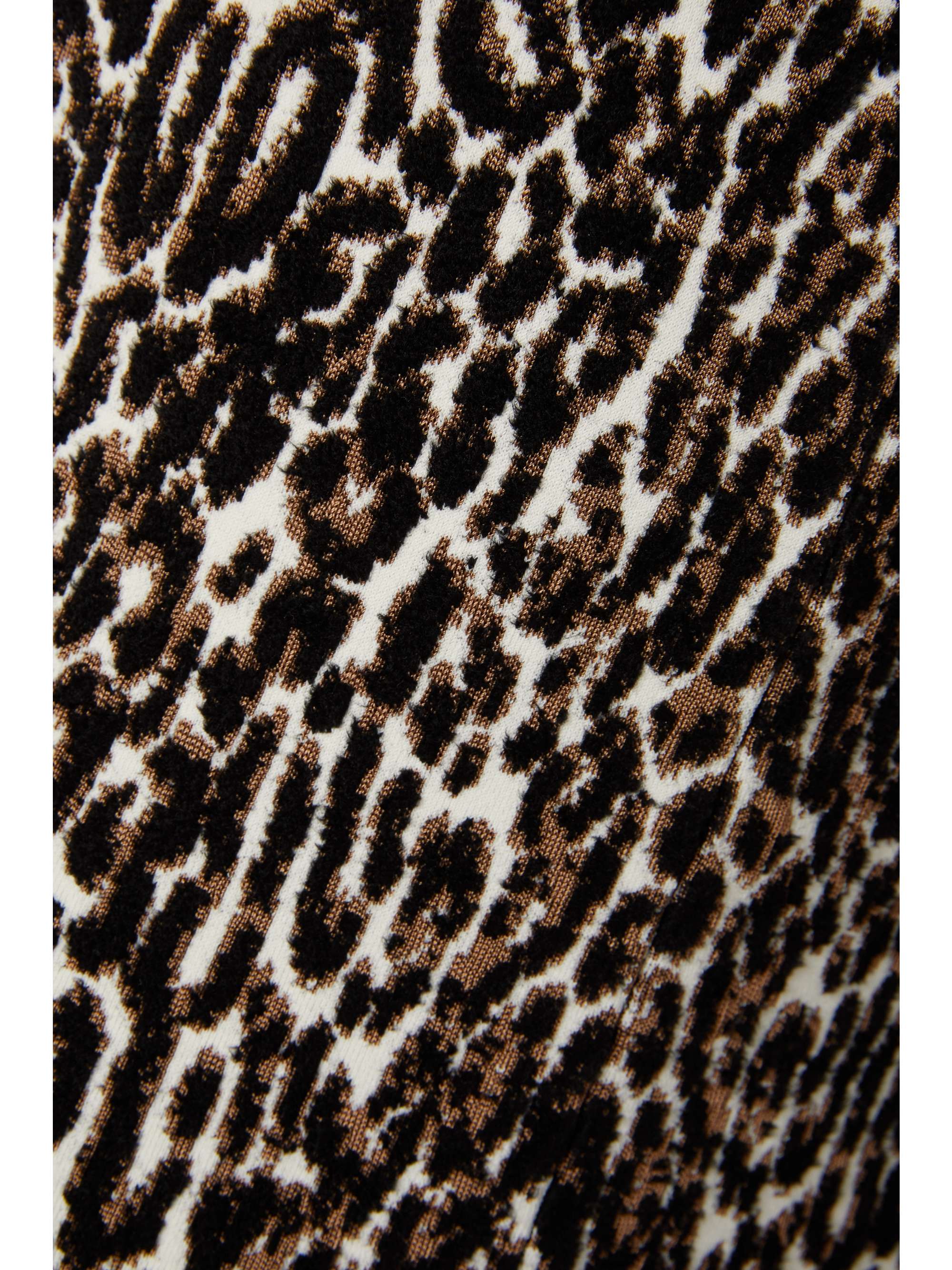 ALAÏA Leopard jacquard-knit jumpsuit
