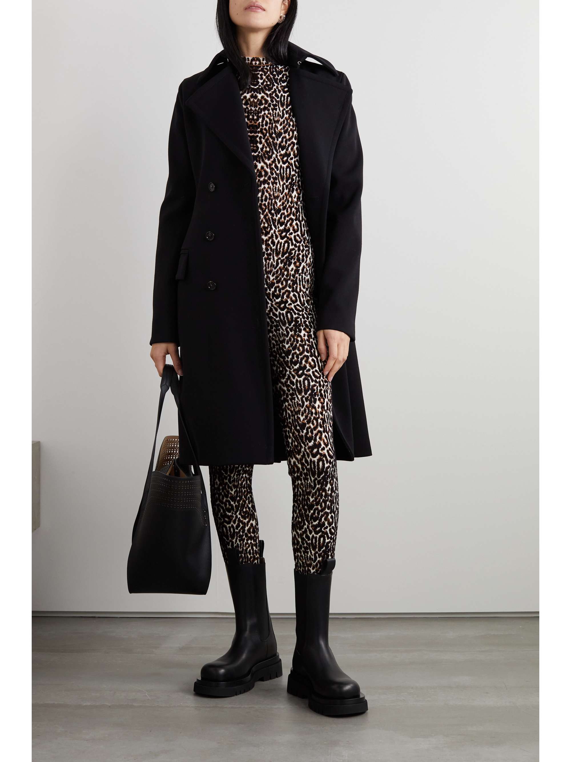ALAÏA Leopard jacquard-knit jumpsuit