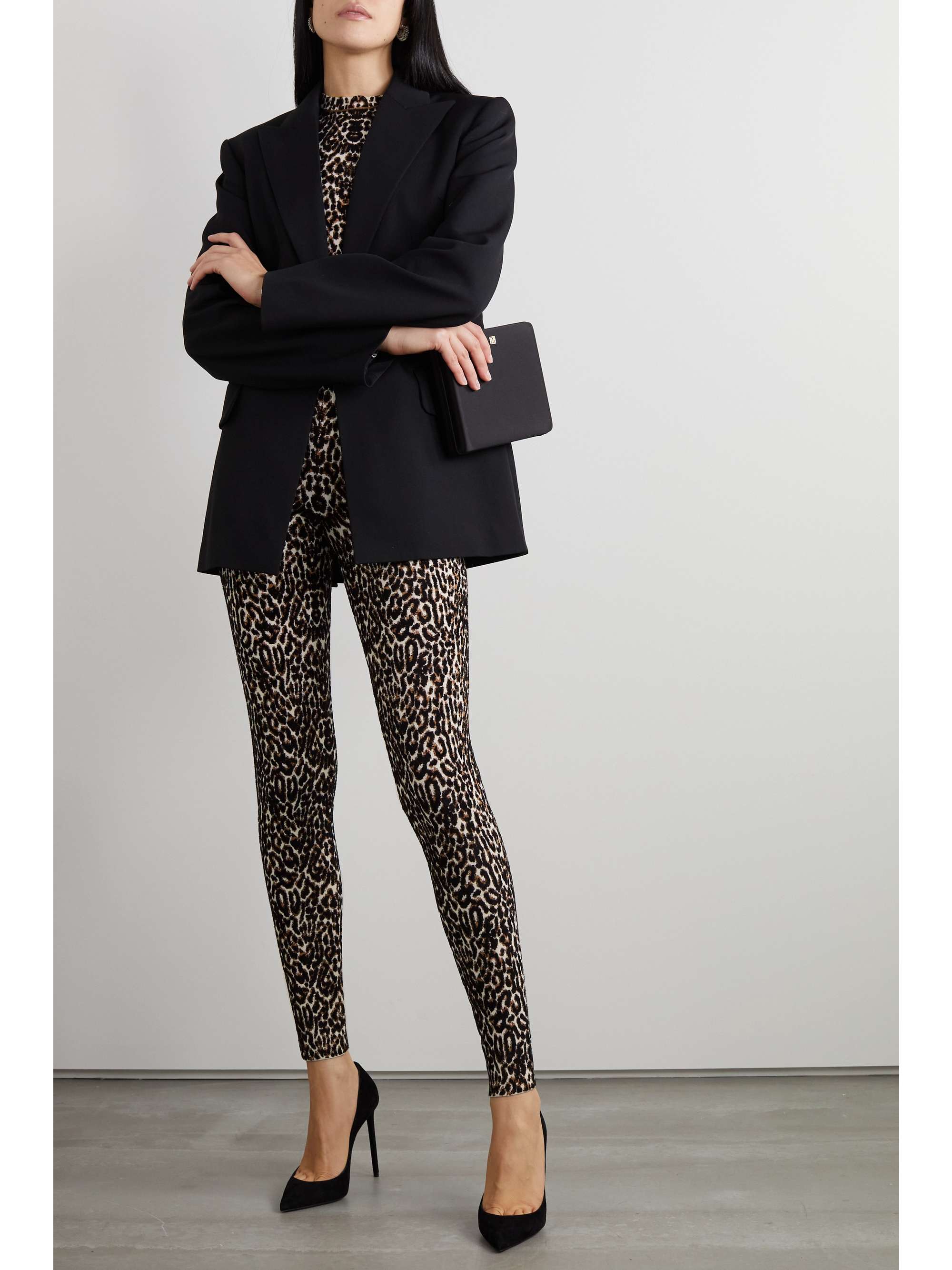 ALAÏA Leopard jacquard-knit jumpsuit