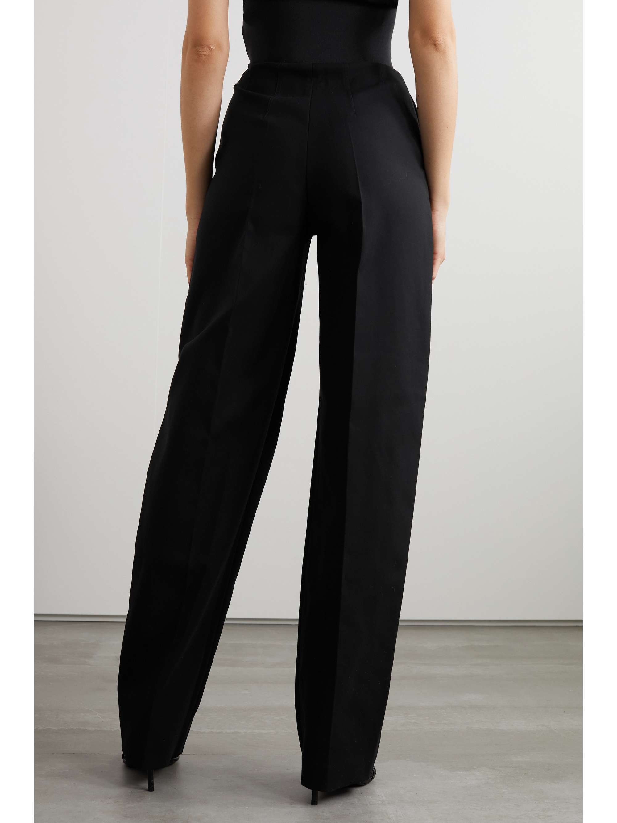 Black Belted cotton wide-leg pants | ALAÏA | NET-A-PORTER