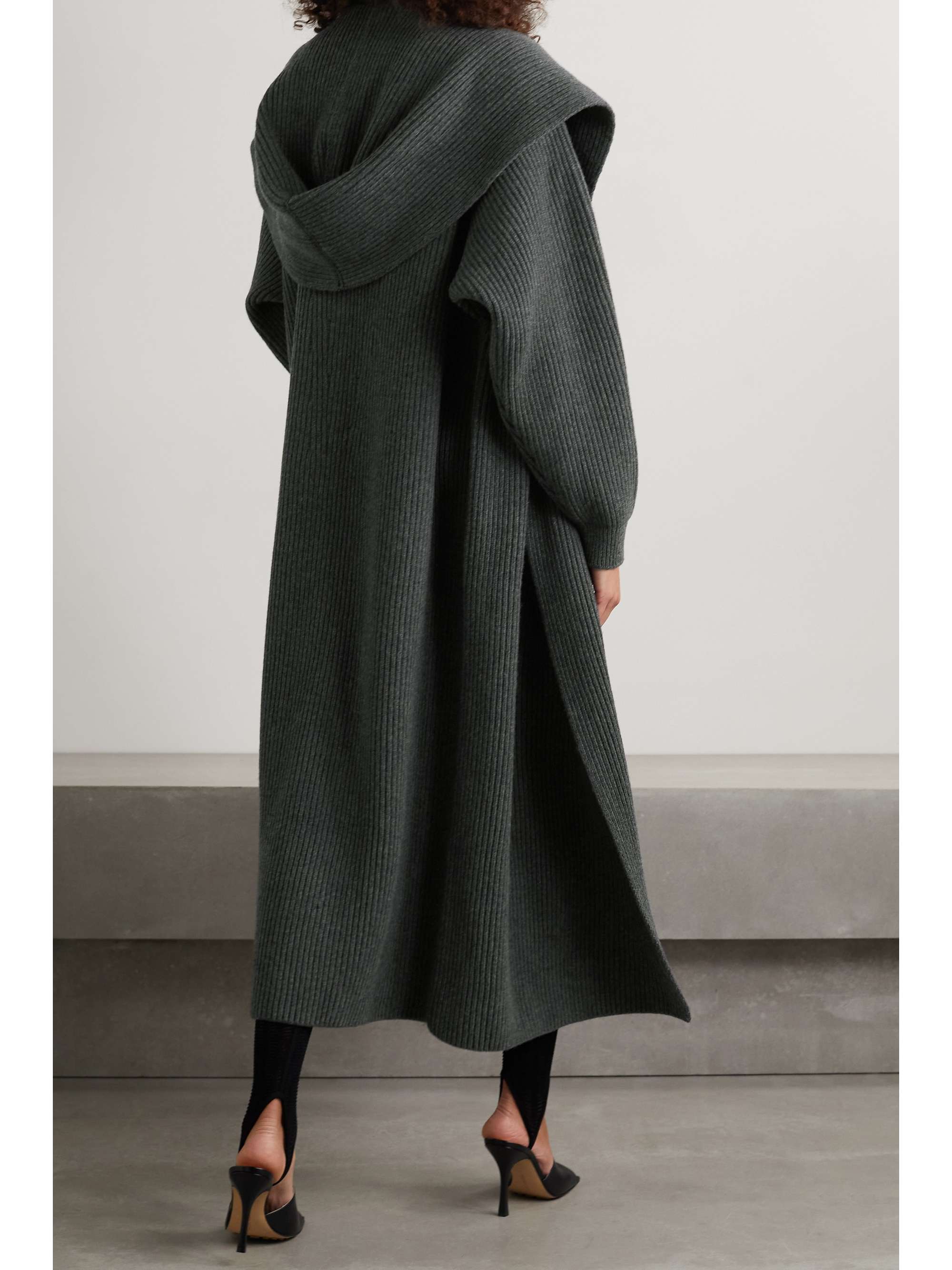 ALAÏA Ribbed wool and cashmere-blend cardigan