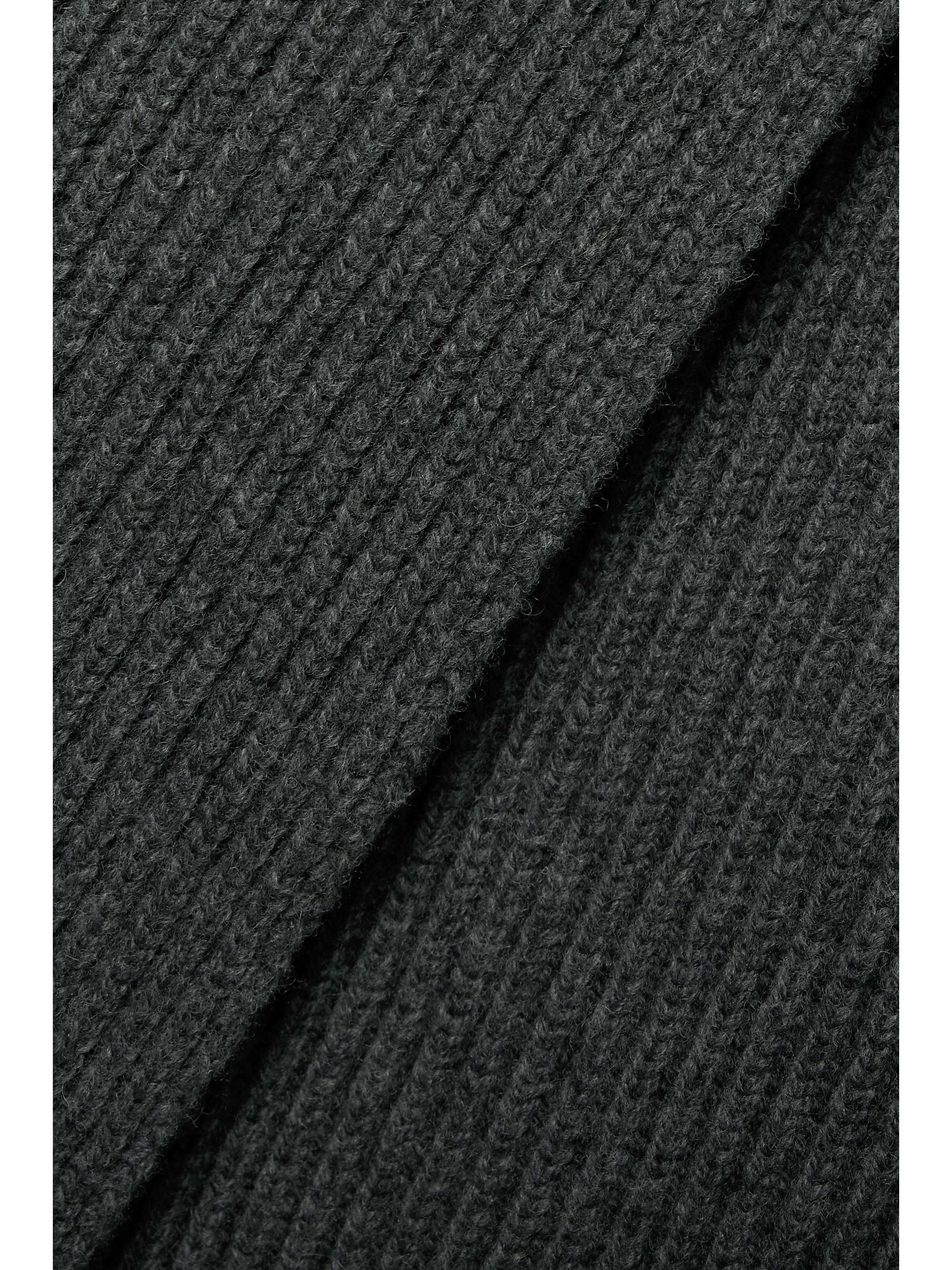 ALAÏA Ribbed wool and cashmere-blend cardigan