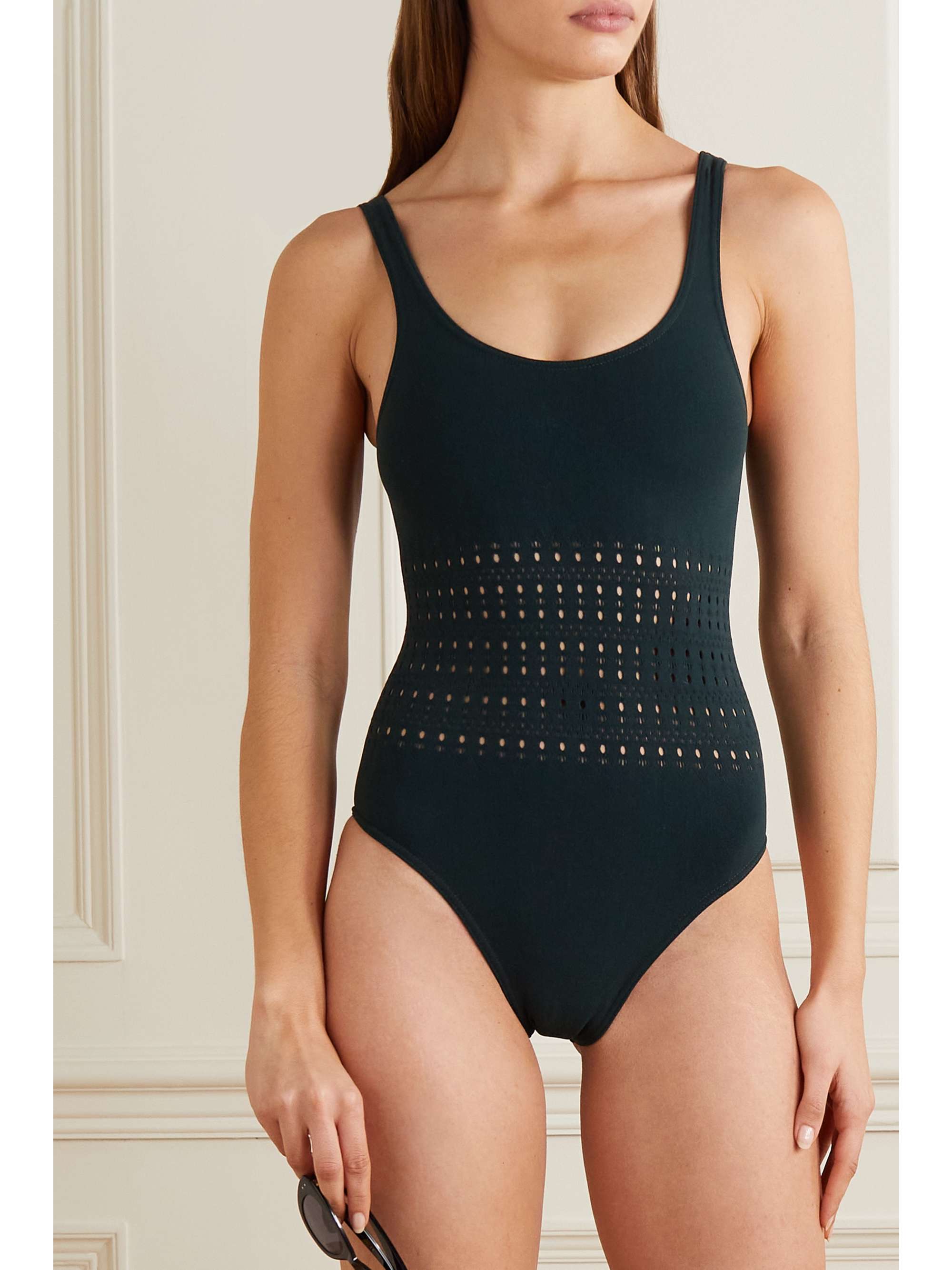 ALAÏA Maillot de bain à mailles pointelle