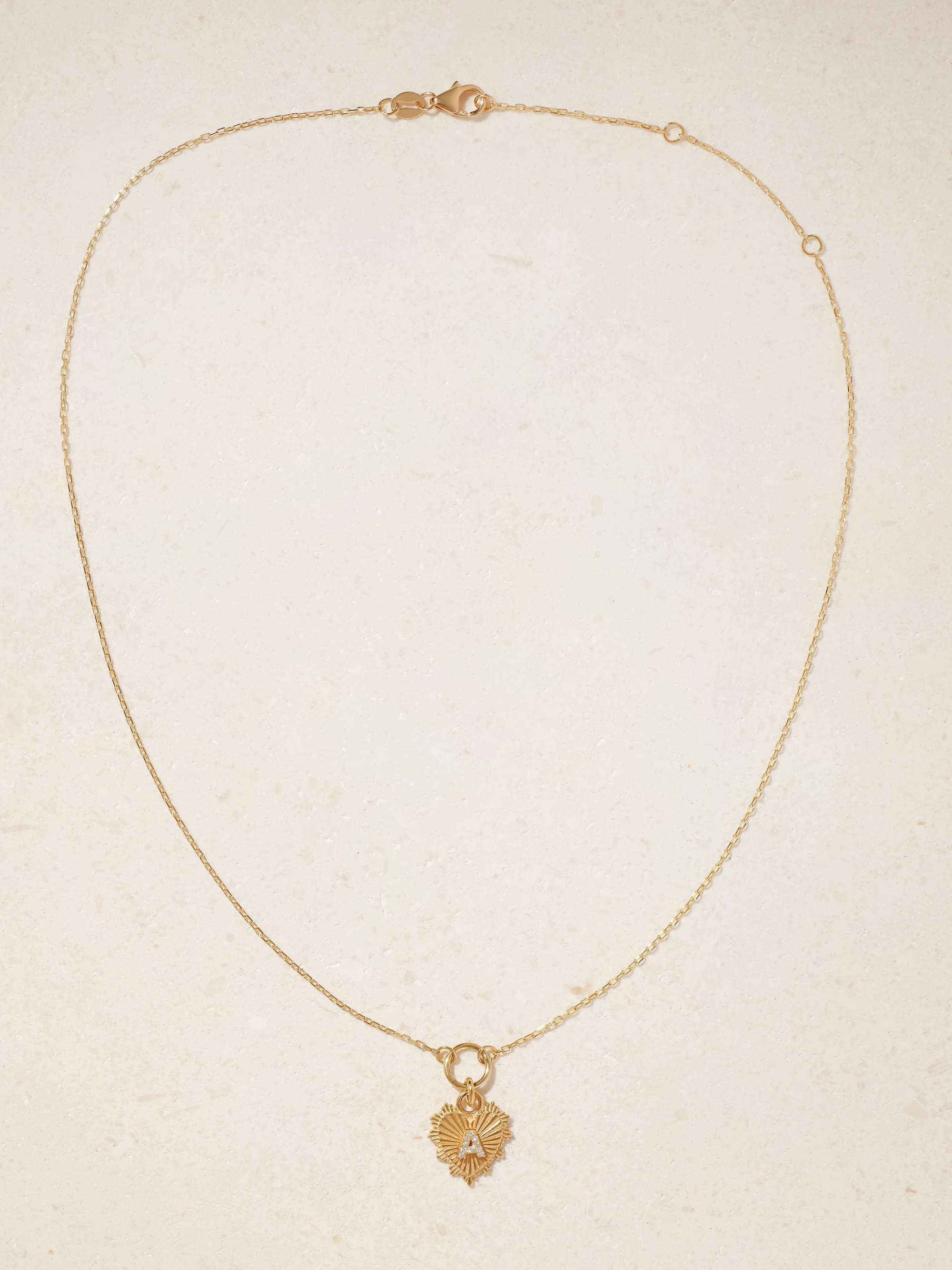 FOUNDRAE Initial 18K 黄金钻石项链