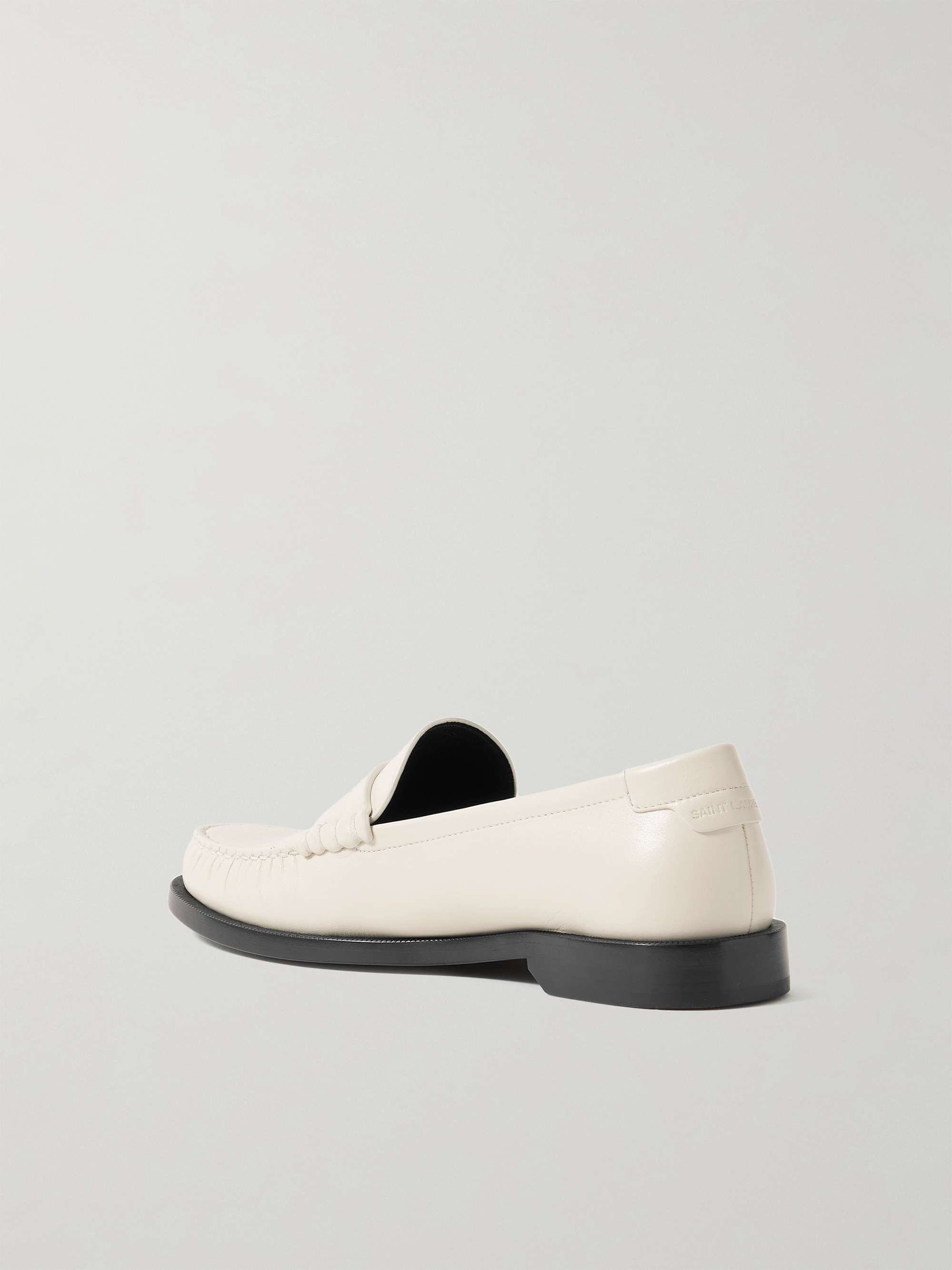 SAINT LAURENT Le Loafer two-tone patent-leather loafers