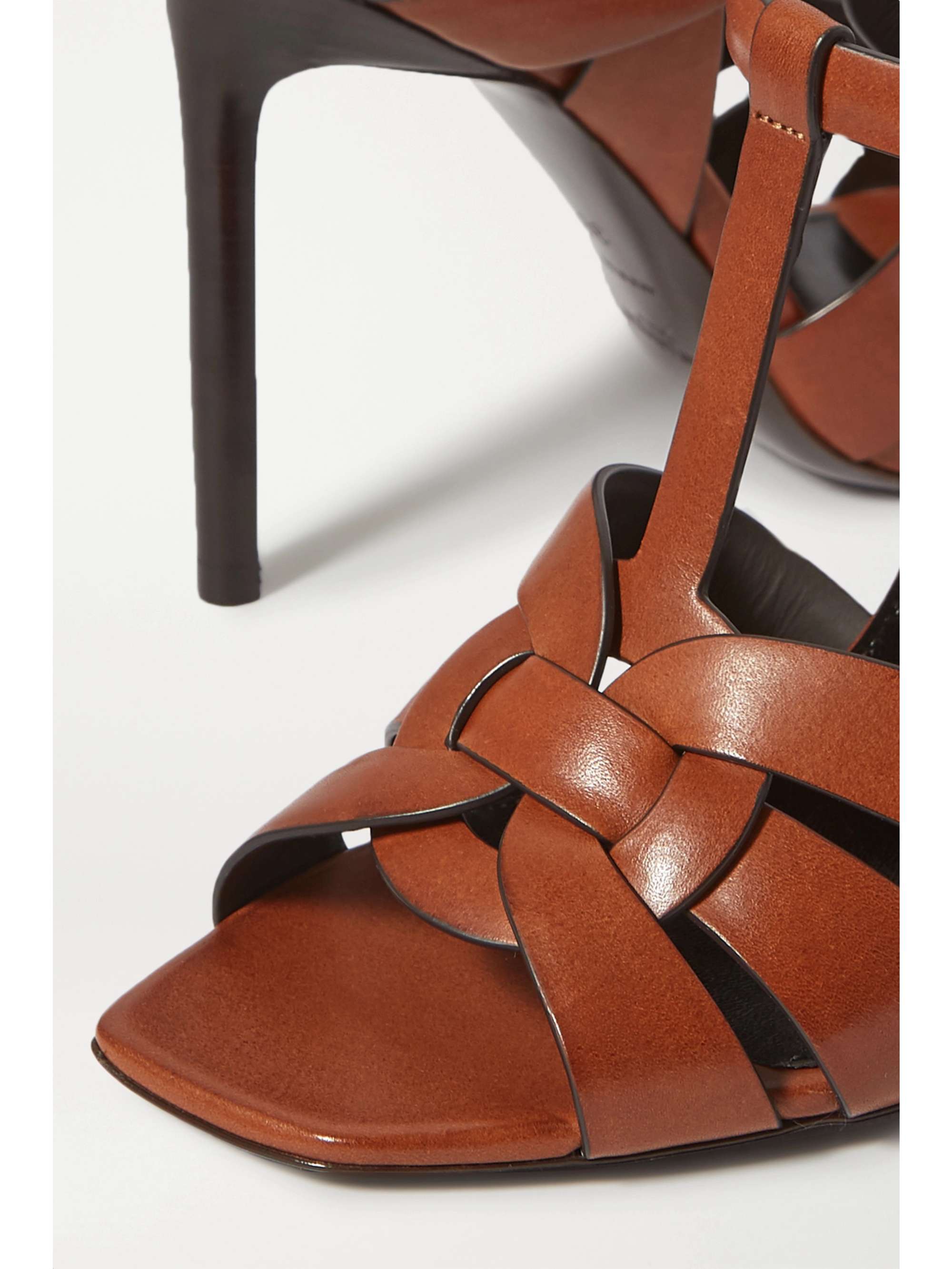 SAINT LAURENT Tribute woven leather sandals