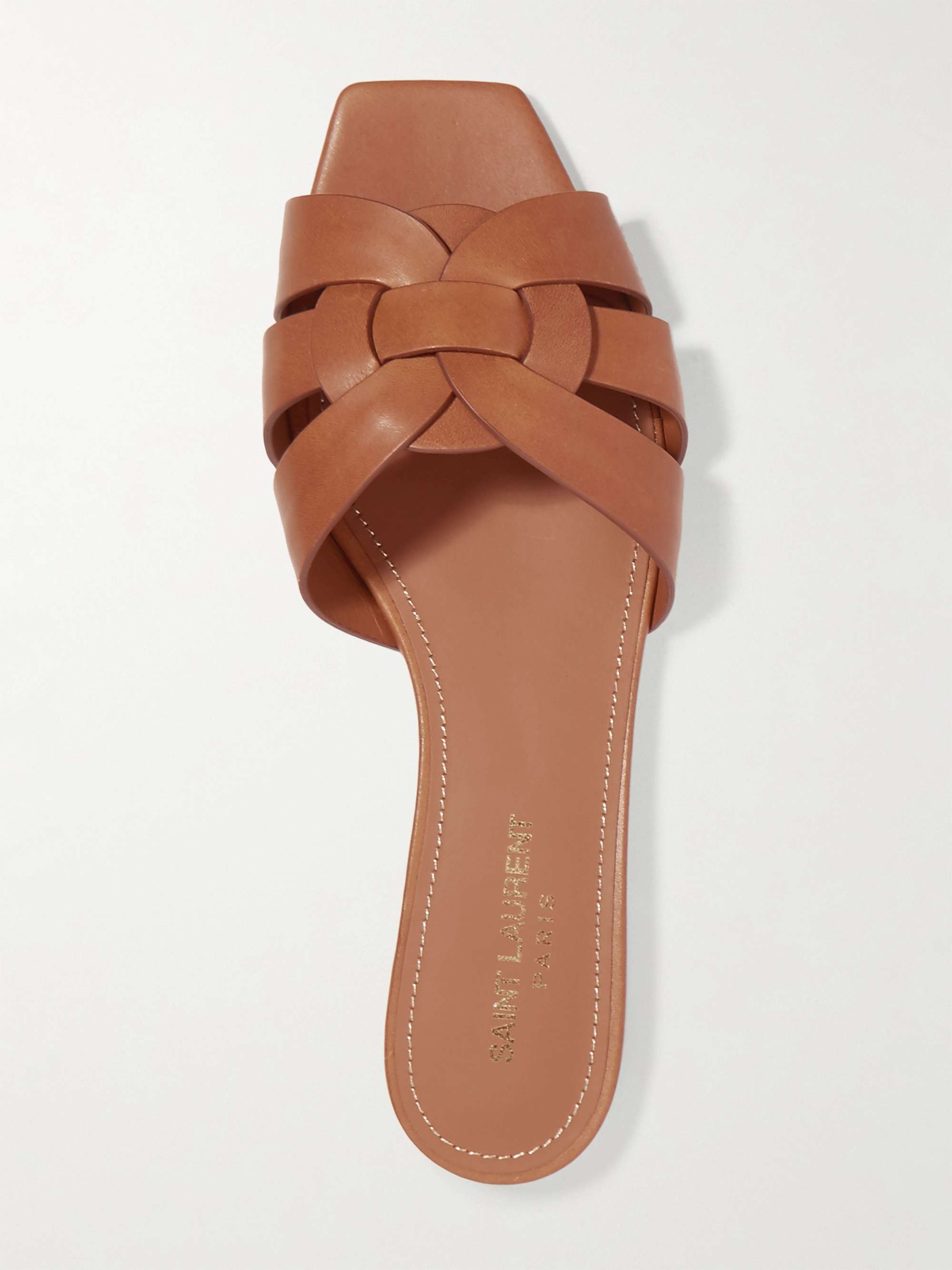SAINT LAURENT Tribute denim slides