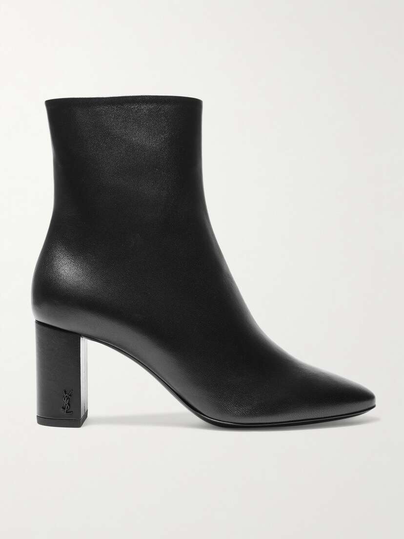 Saint Laurent Lou Leather Ankle Boots