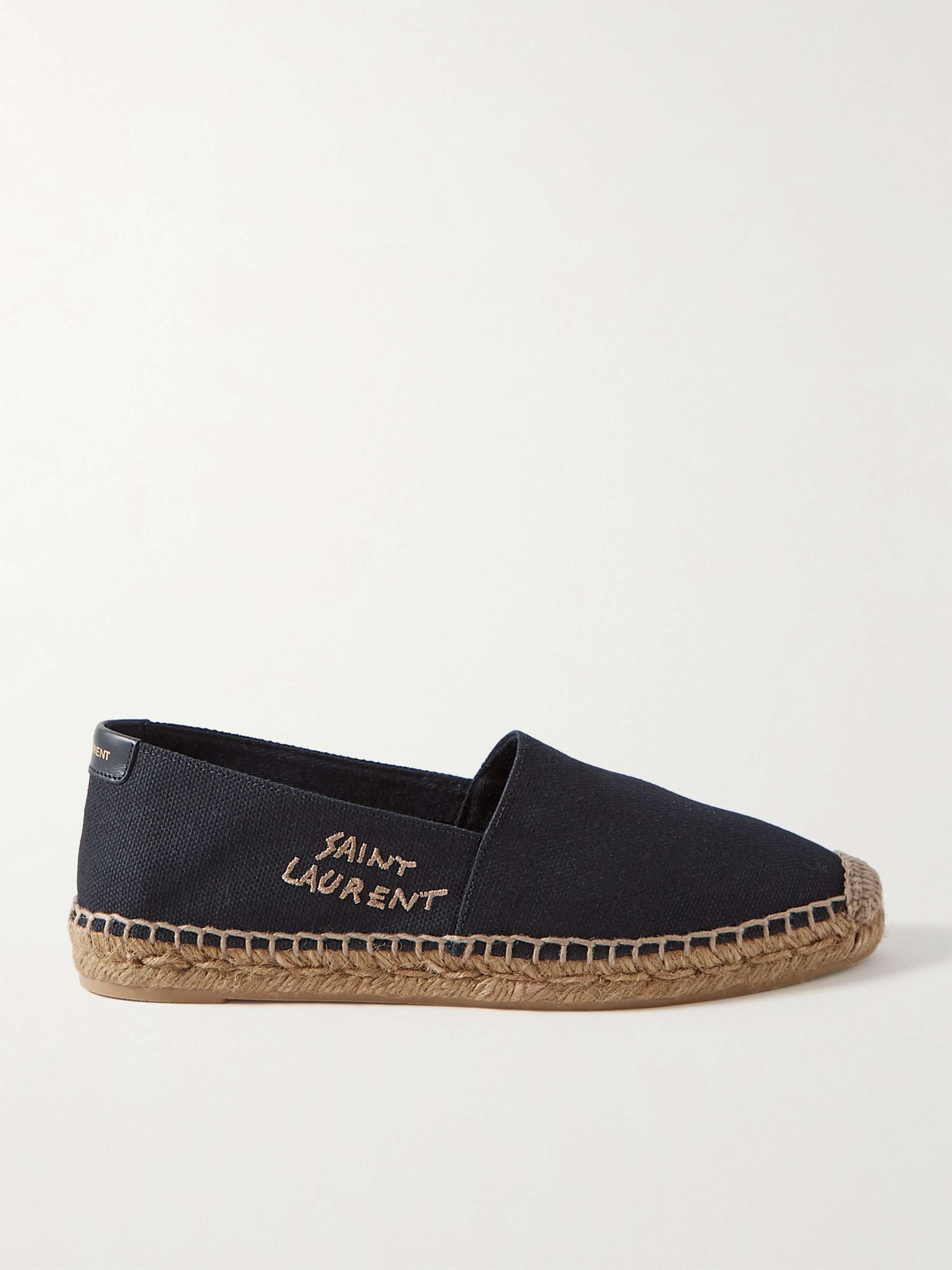 Saint Laurent Men's Logo-Stitched Canvas Espadrilles