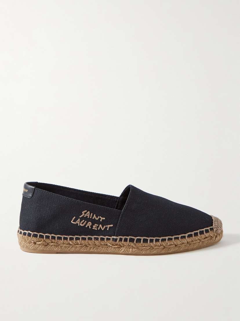 Saint Laurent Logo-embroidered Canvas Espadrilles