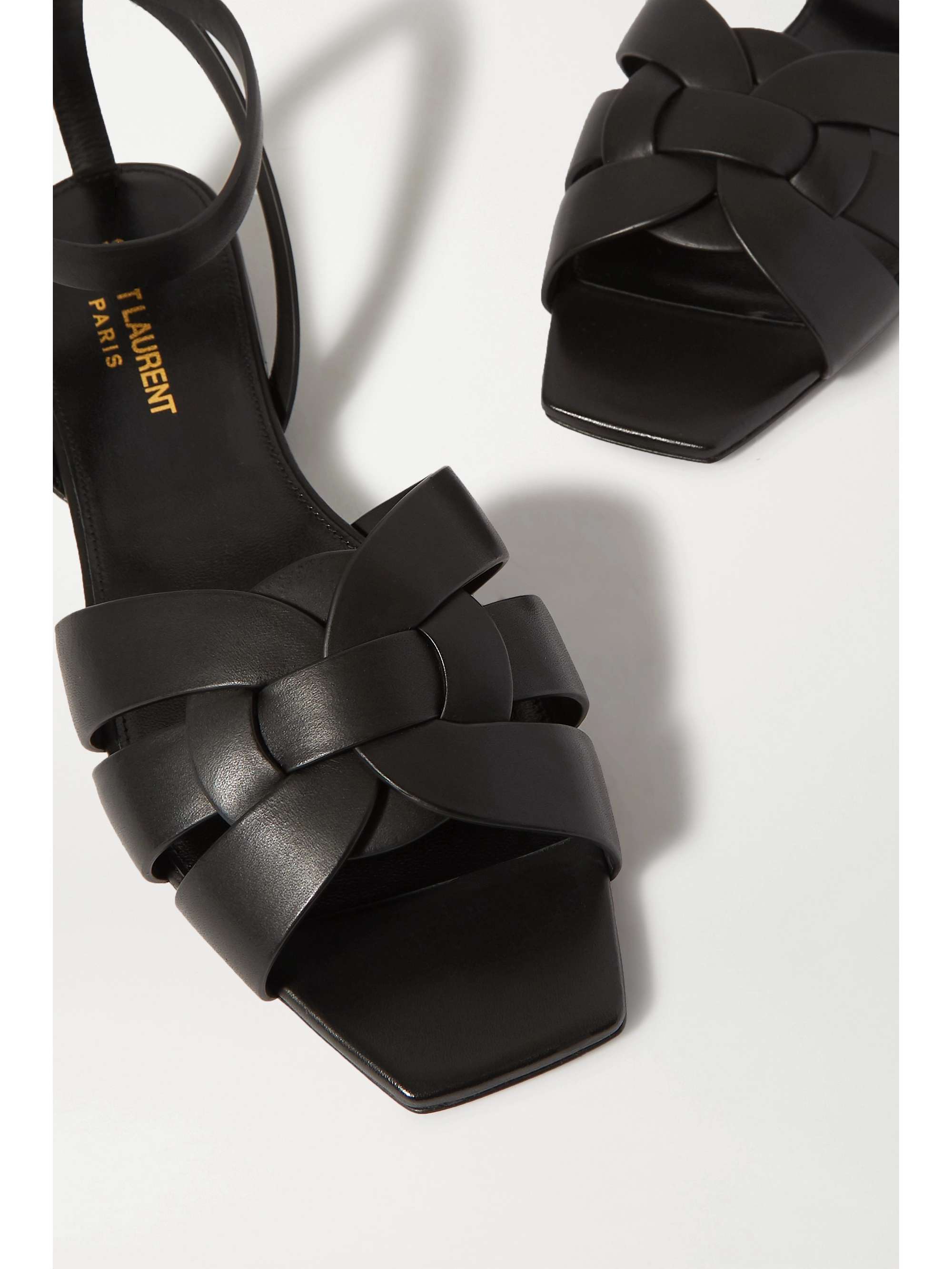 SAINT LAURENT Nu Pieds woven leather sandals | NET-A-PORTER