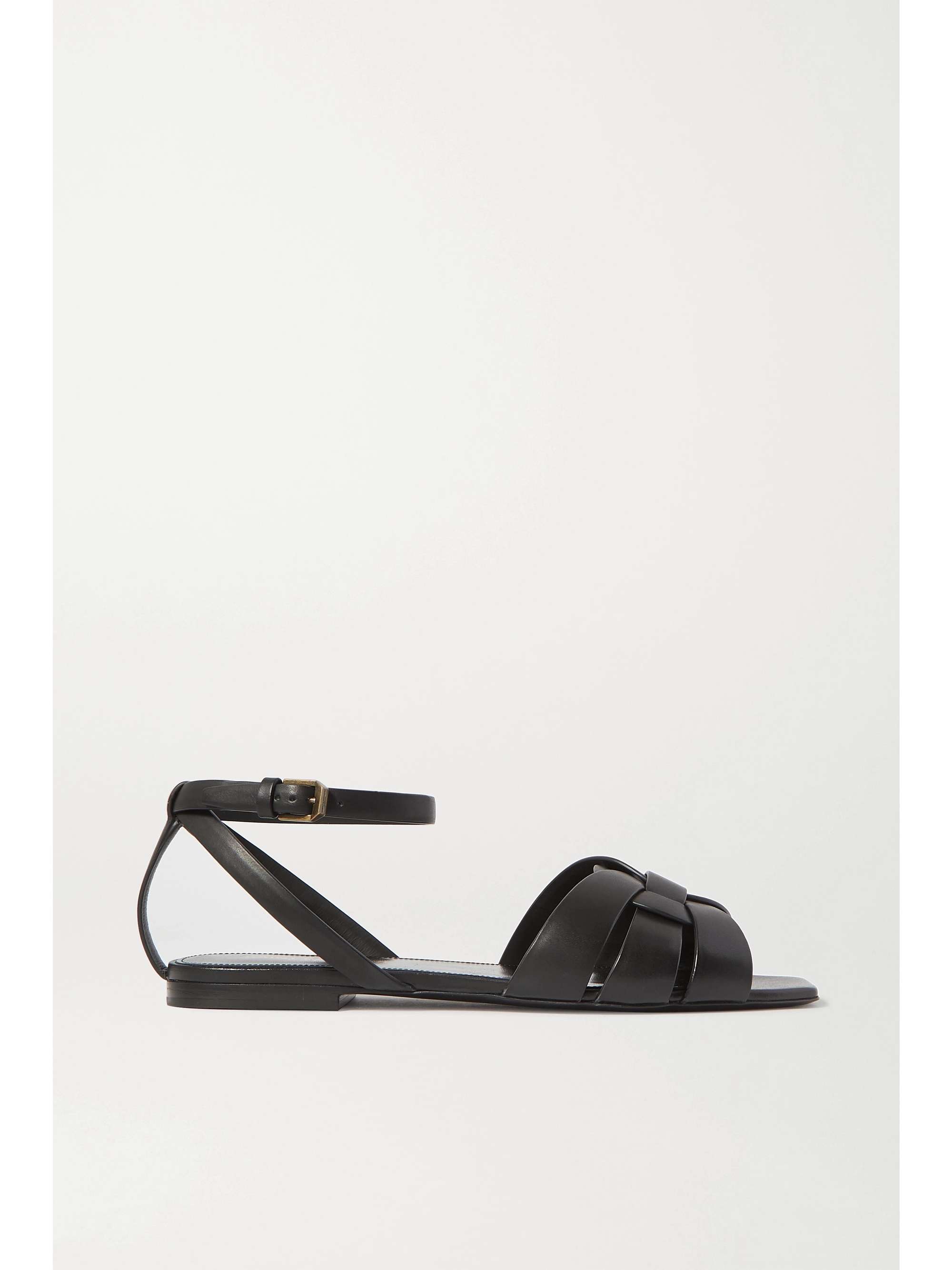 SAINT LAURENT Nu Pieds woven leather sandals | NET-A-PORTER