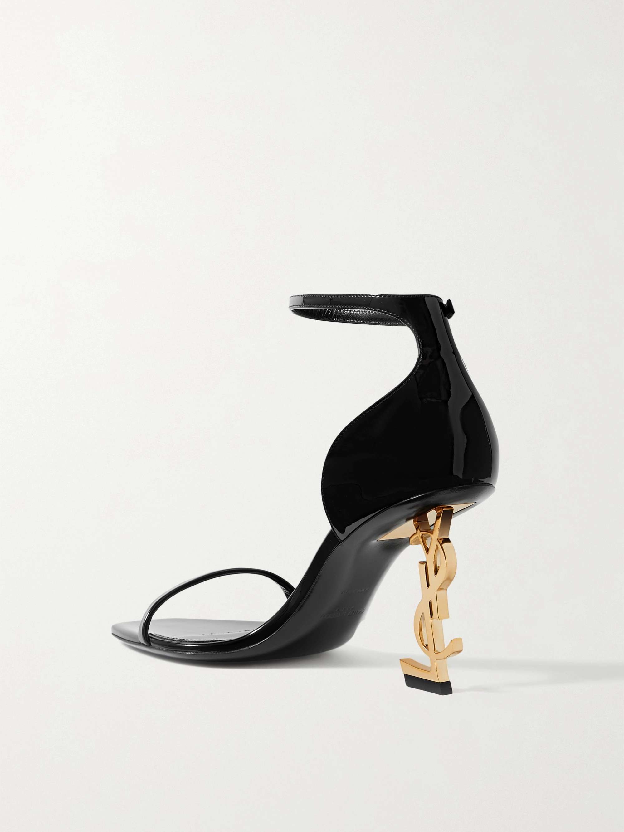 Black Opyum 85 patent-leather sandals | SAINT LAURENT | NET-A-PORTER