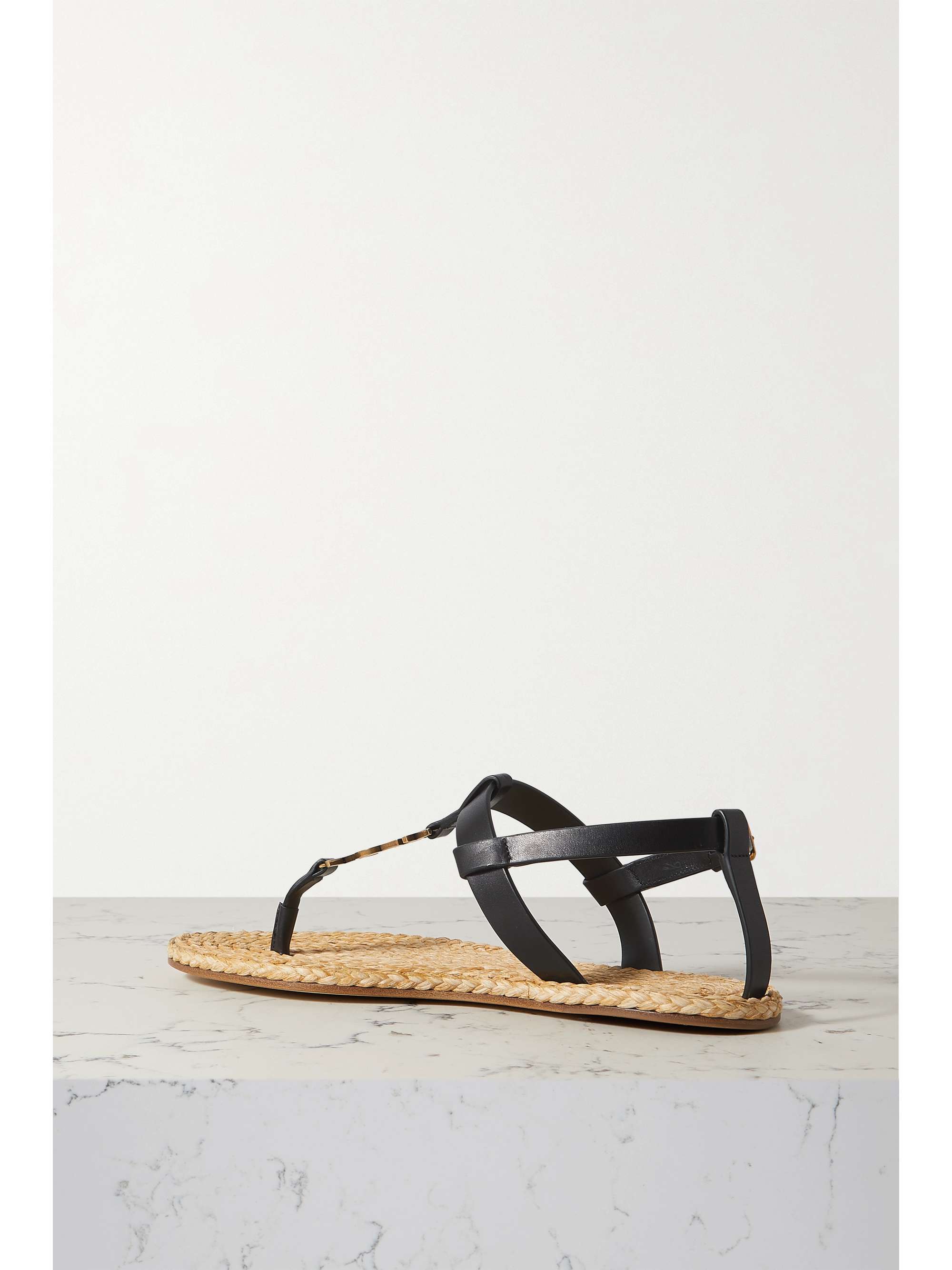 SAINT LAURENT Cassandra logo-embellished leather sandals