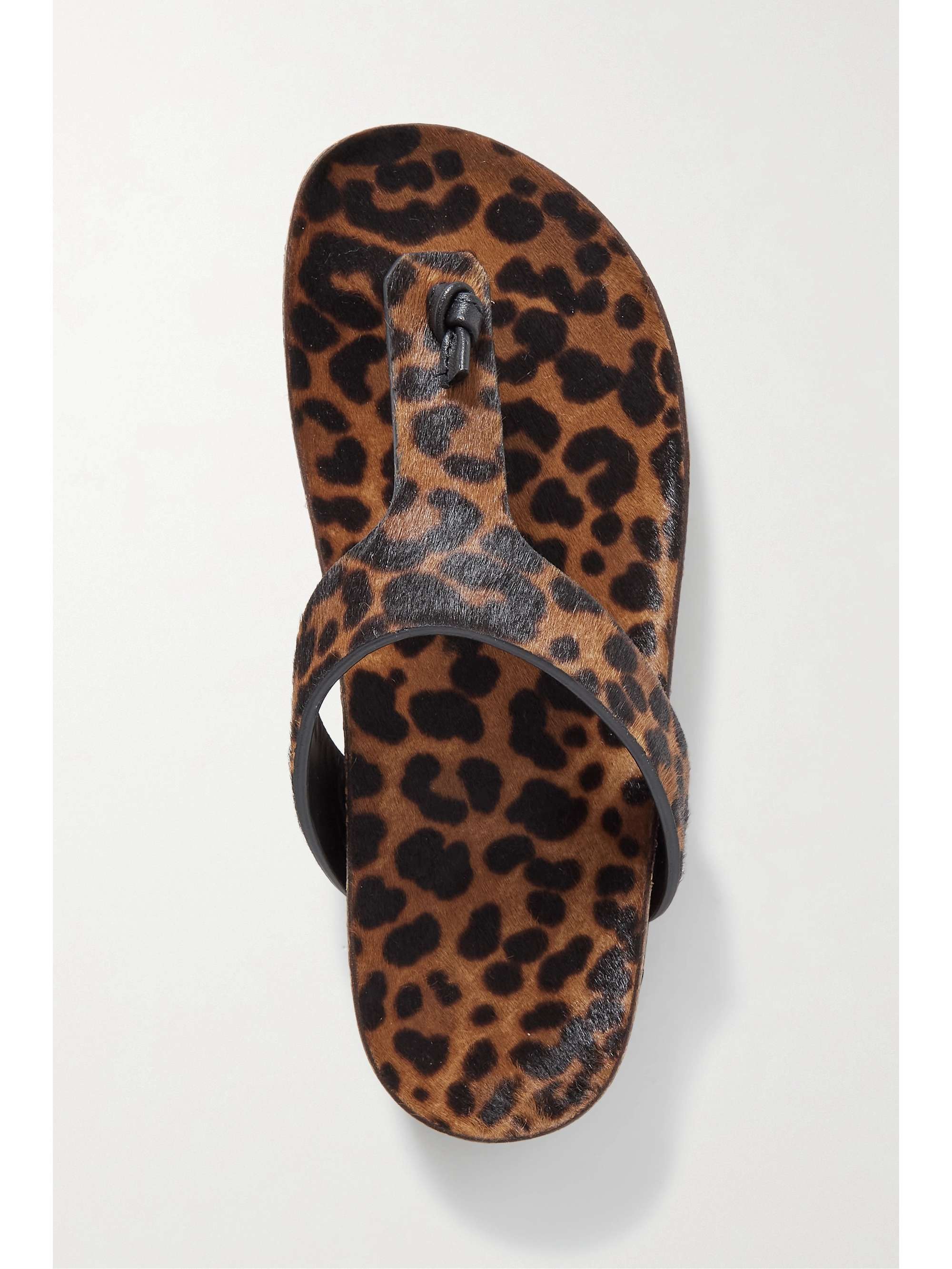 SAINT LAURENT Jimmy leopard-print calf hair sandals | NET-A-PORTER