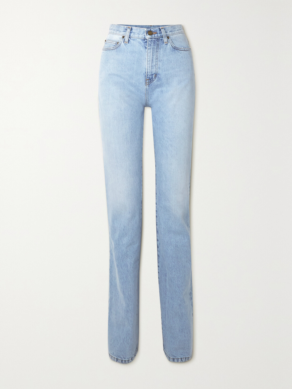 SAINT LAURENT Janice High-rise Straight-leg Jeans - Blue