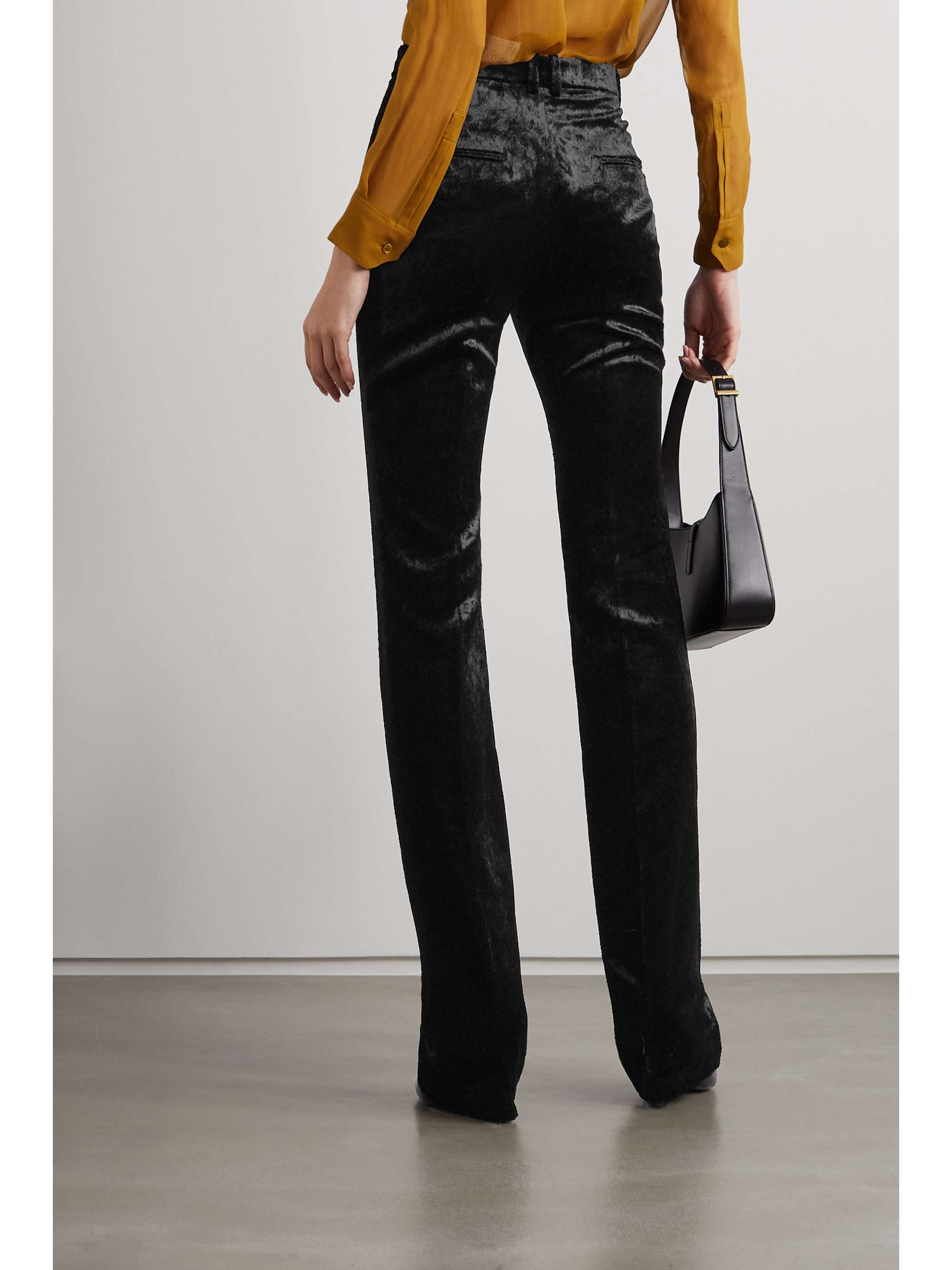 SAINT LAURENT Straight-leg velvet pants | NET-A-PORTER