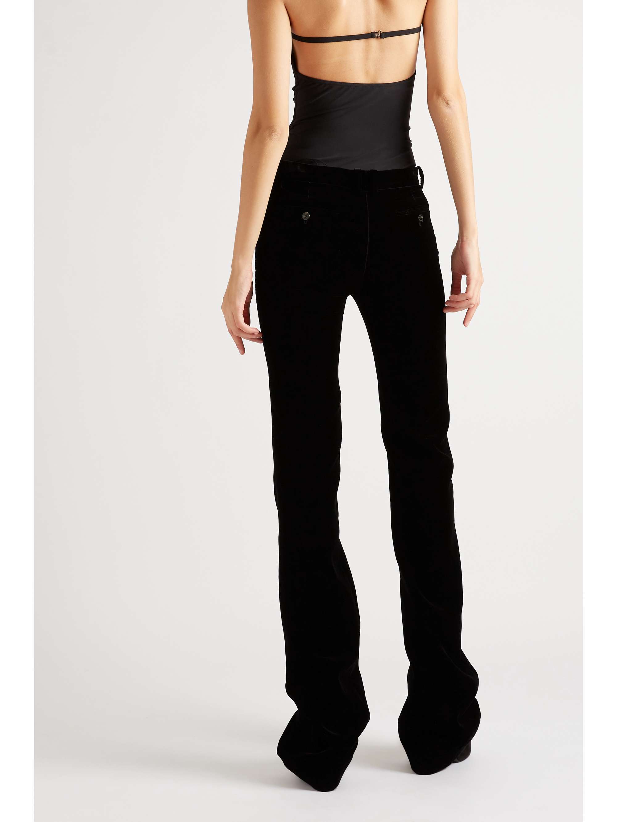 SAINT LAURENT Velvet straight-leg pants