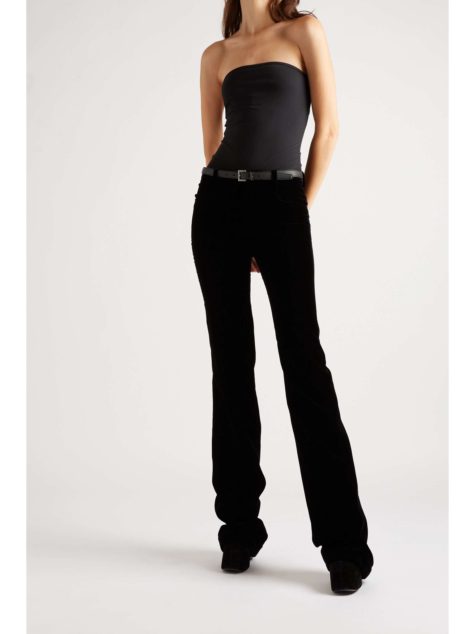 SAINT LAURENT Velvet straight-leg pants