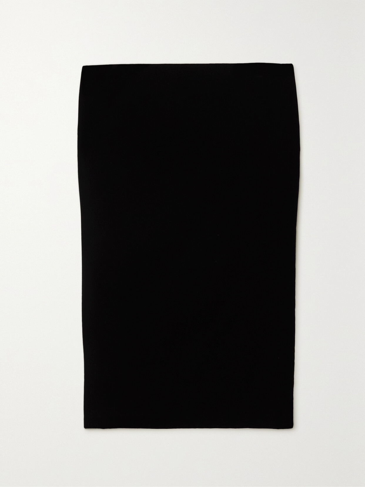 Saint Laurent Velvet Midi Pencil Skirt In Black