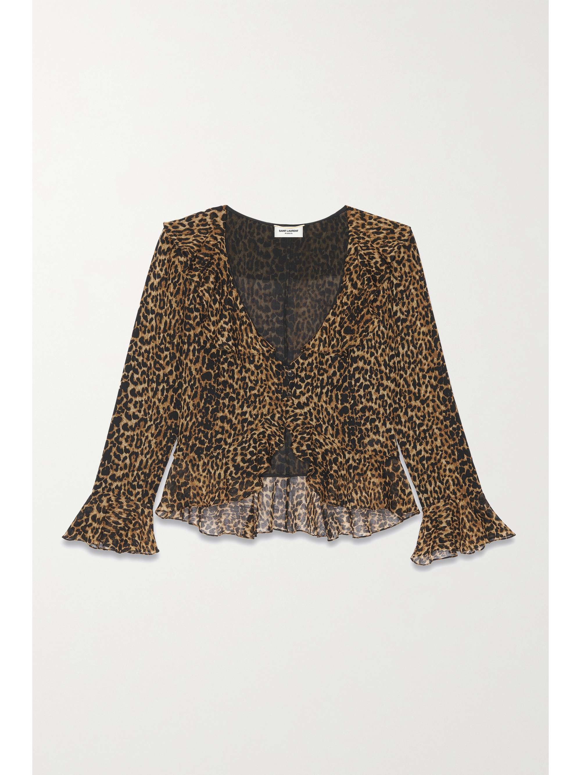 Leopard print Ruffled leopard-print 