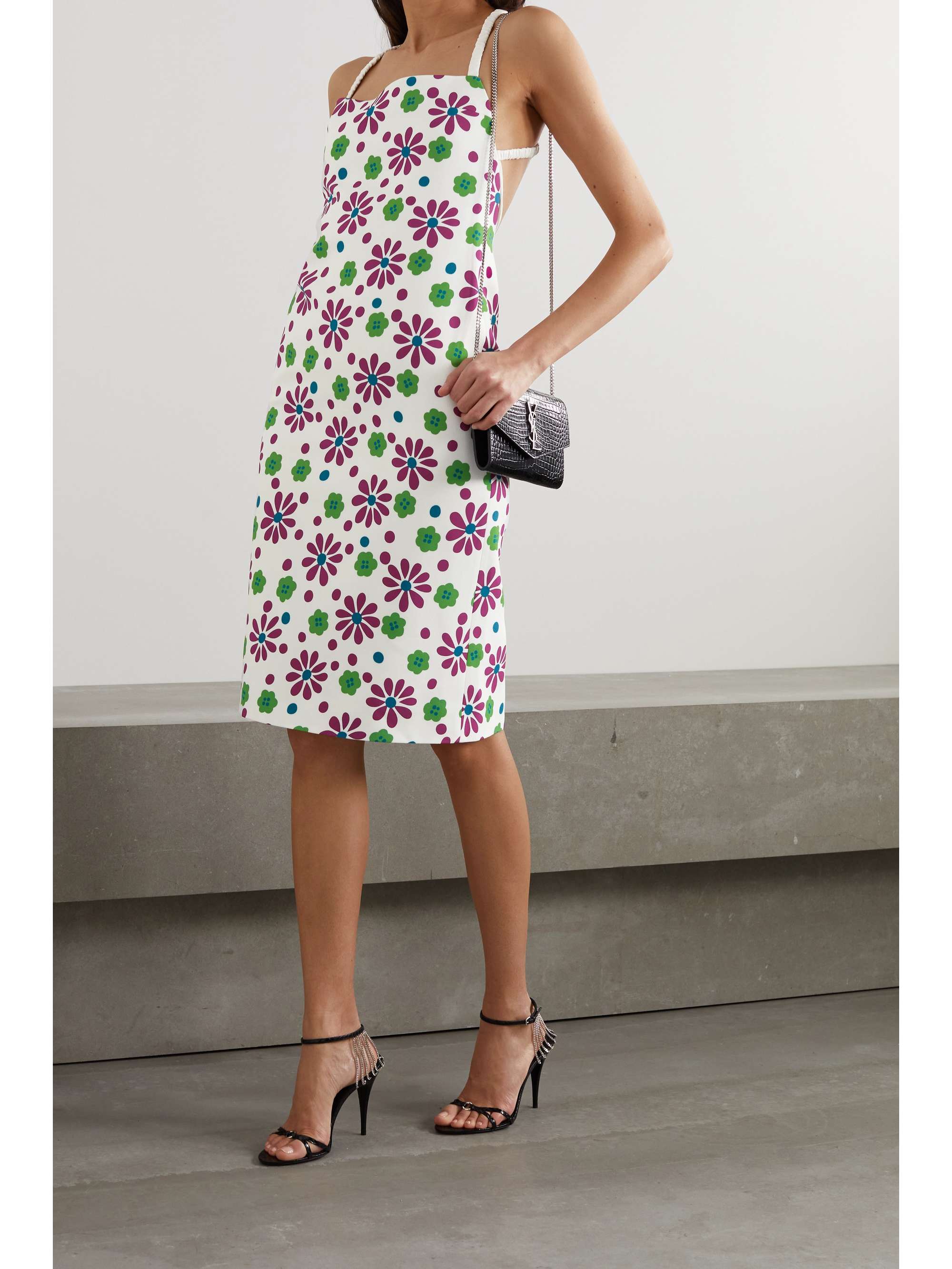 SAINT LAURENT Floral-print crepe dress