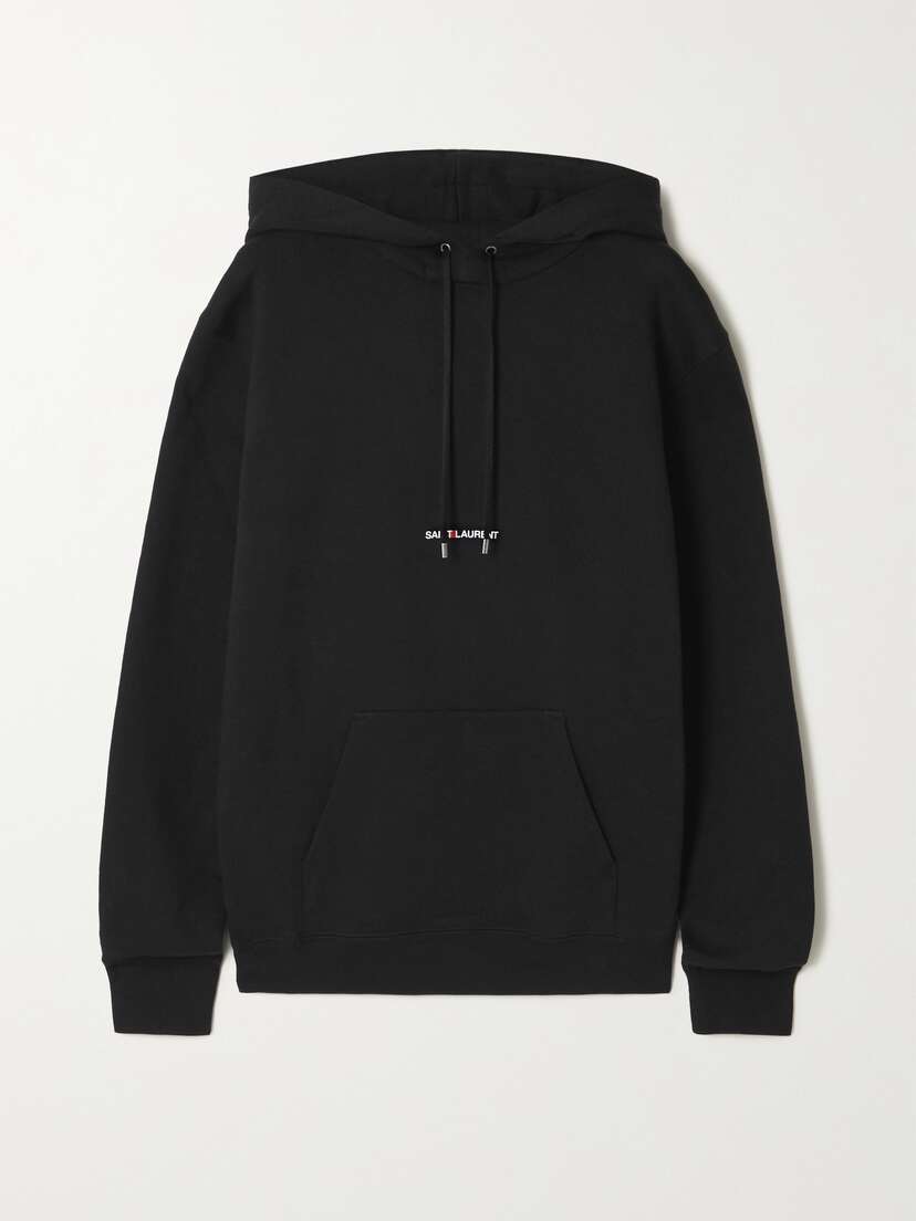 Saint Laurent Printed Cotton-jersey Hoodie