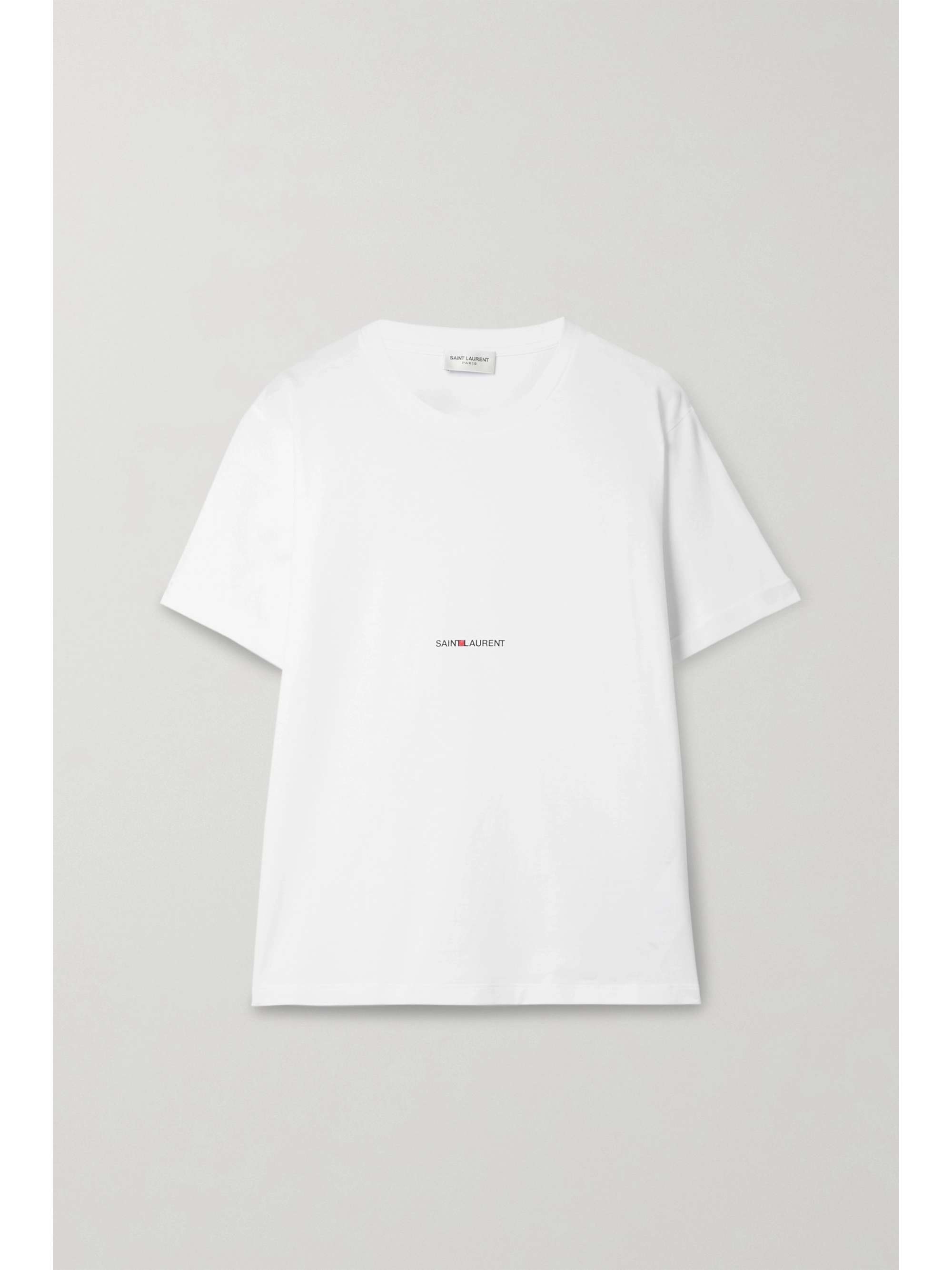 White Printed cotton-jersey T-shirt | SAINT LAURENT | NET-A-PORTER