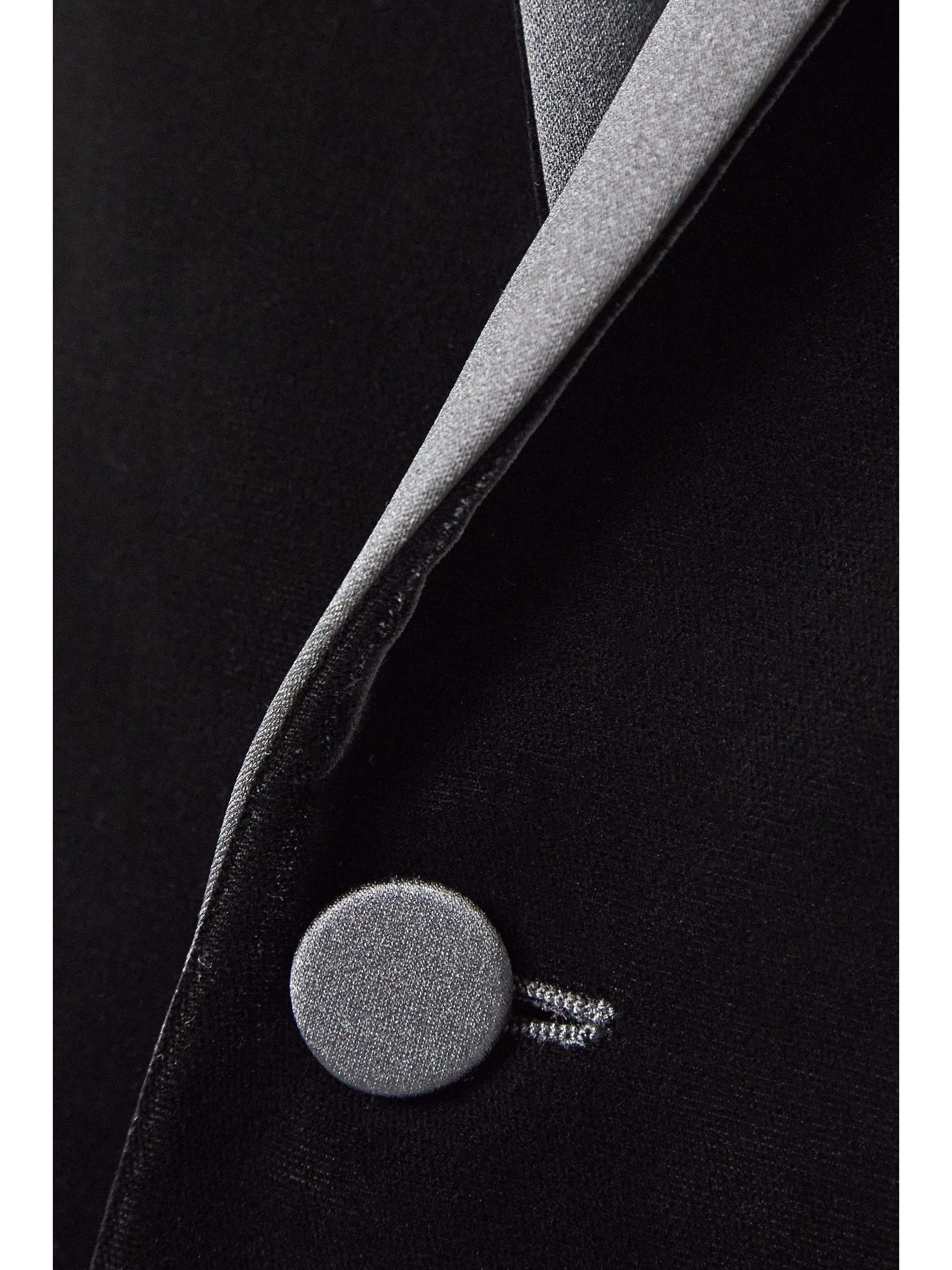 SAINT LAURENT Satin-trimmed velvet blazer