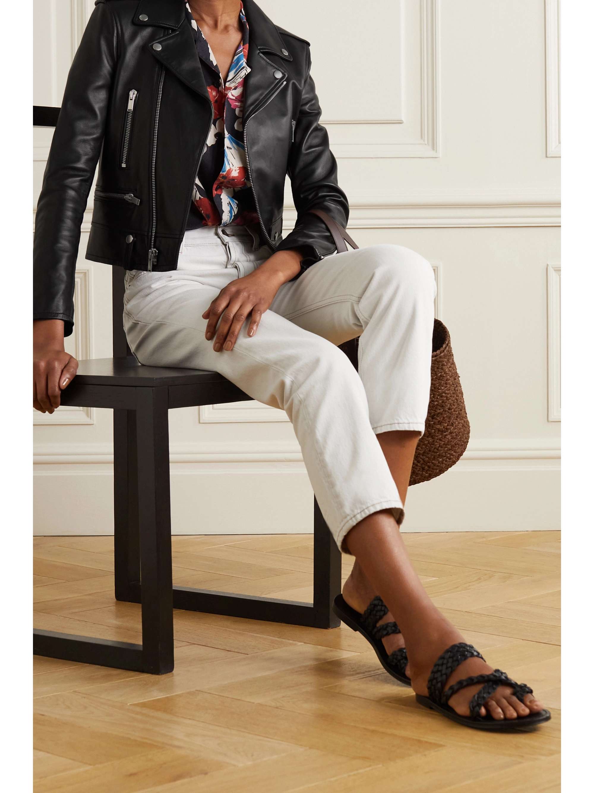 Black Leather biker jacket | SAINT LAURENT | NET-A-PORTER Black Leather biker jacket | SAINT LAURENT | NET-A-PORTER