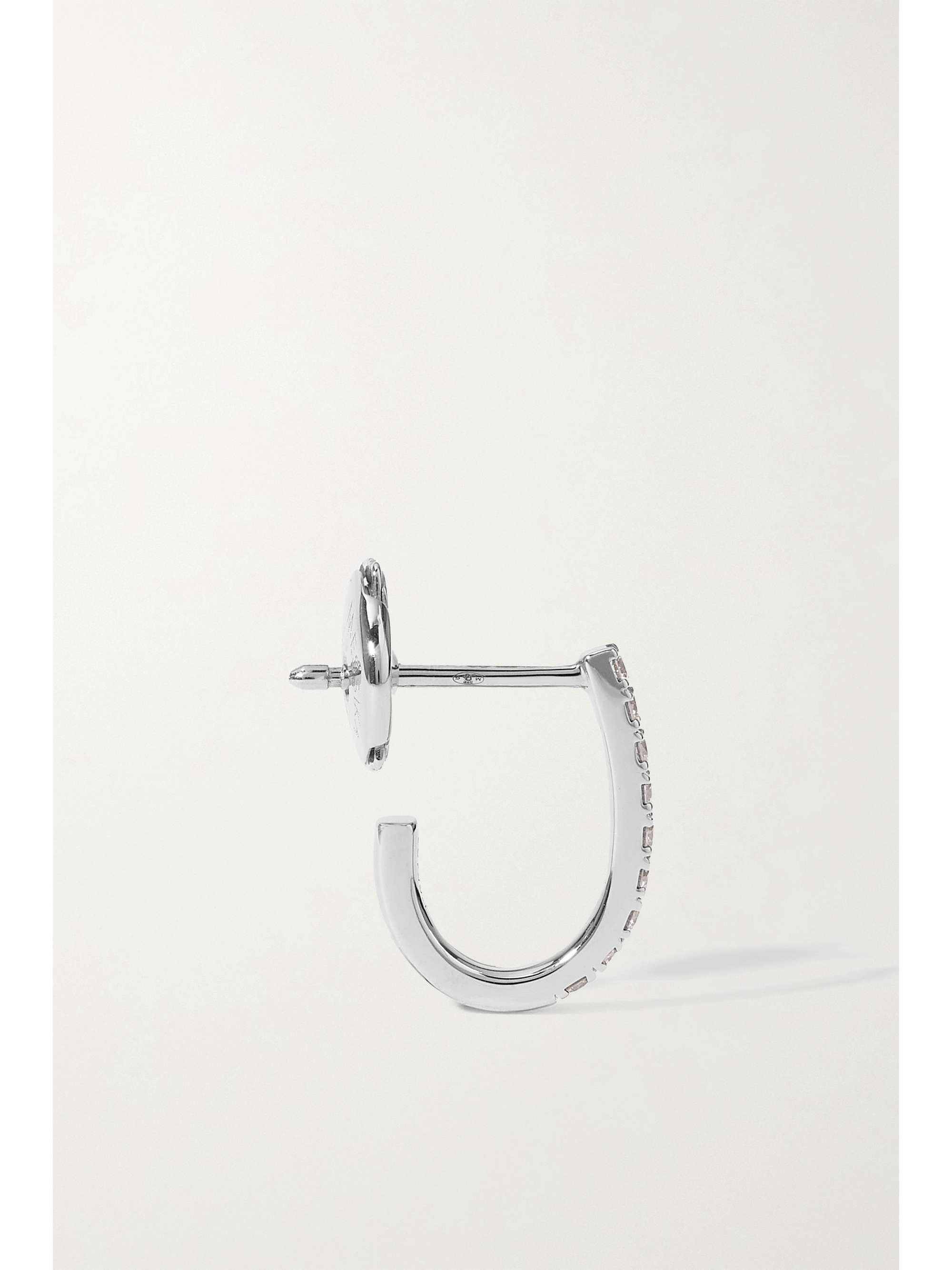 MESSIKA Gatsby XS 18-karat white gold diamond hoop earrings