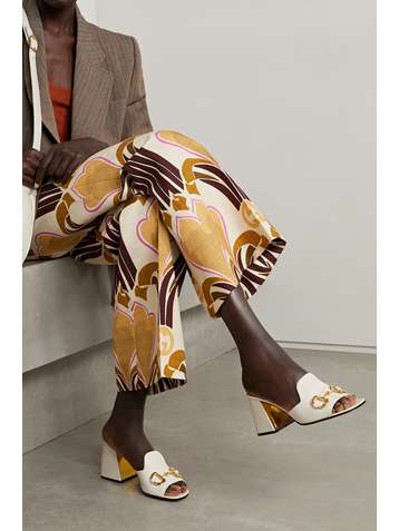 Gold gucci hot sale mules