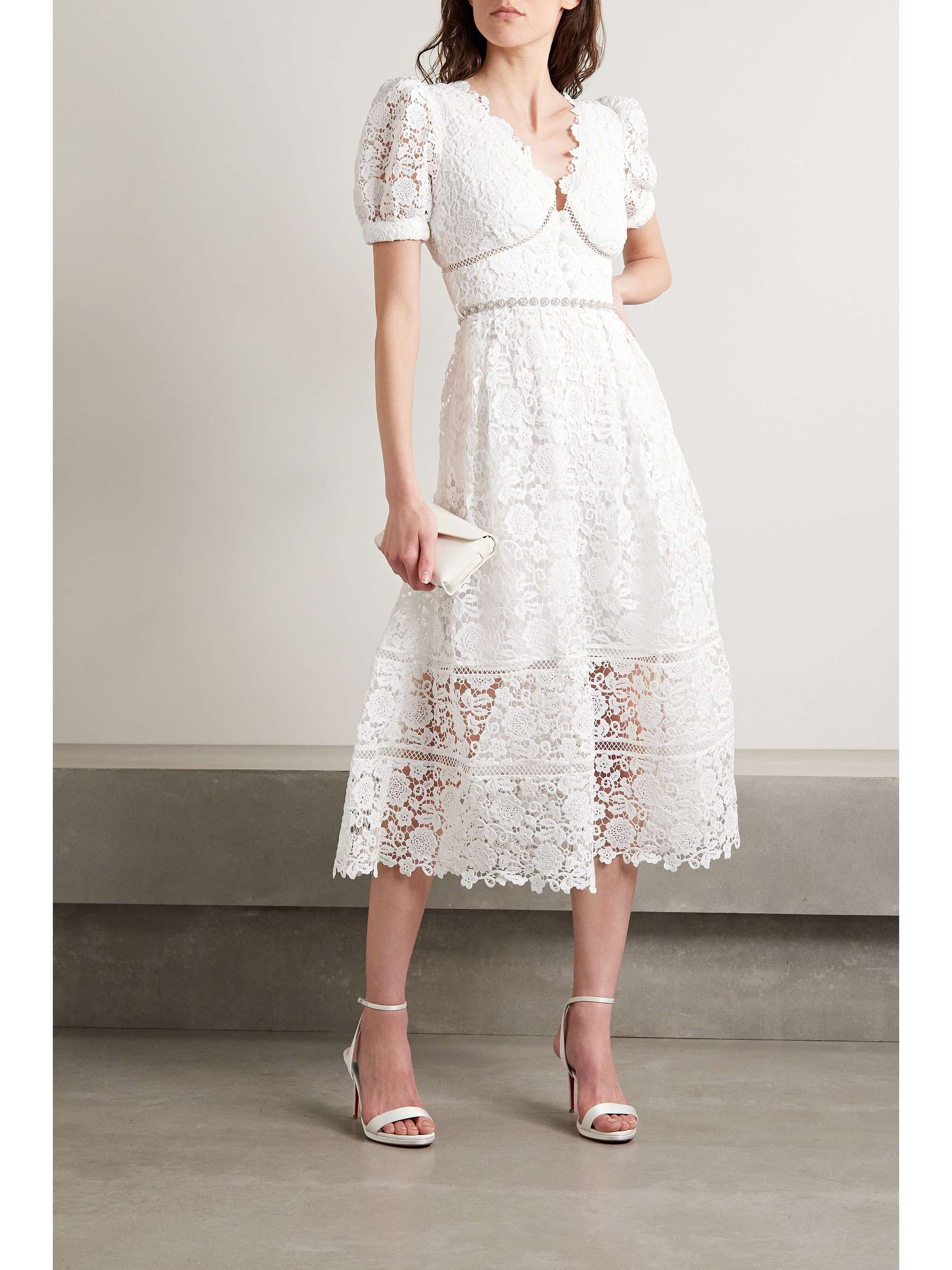 midi dress with lace