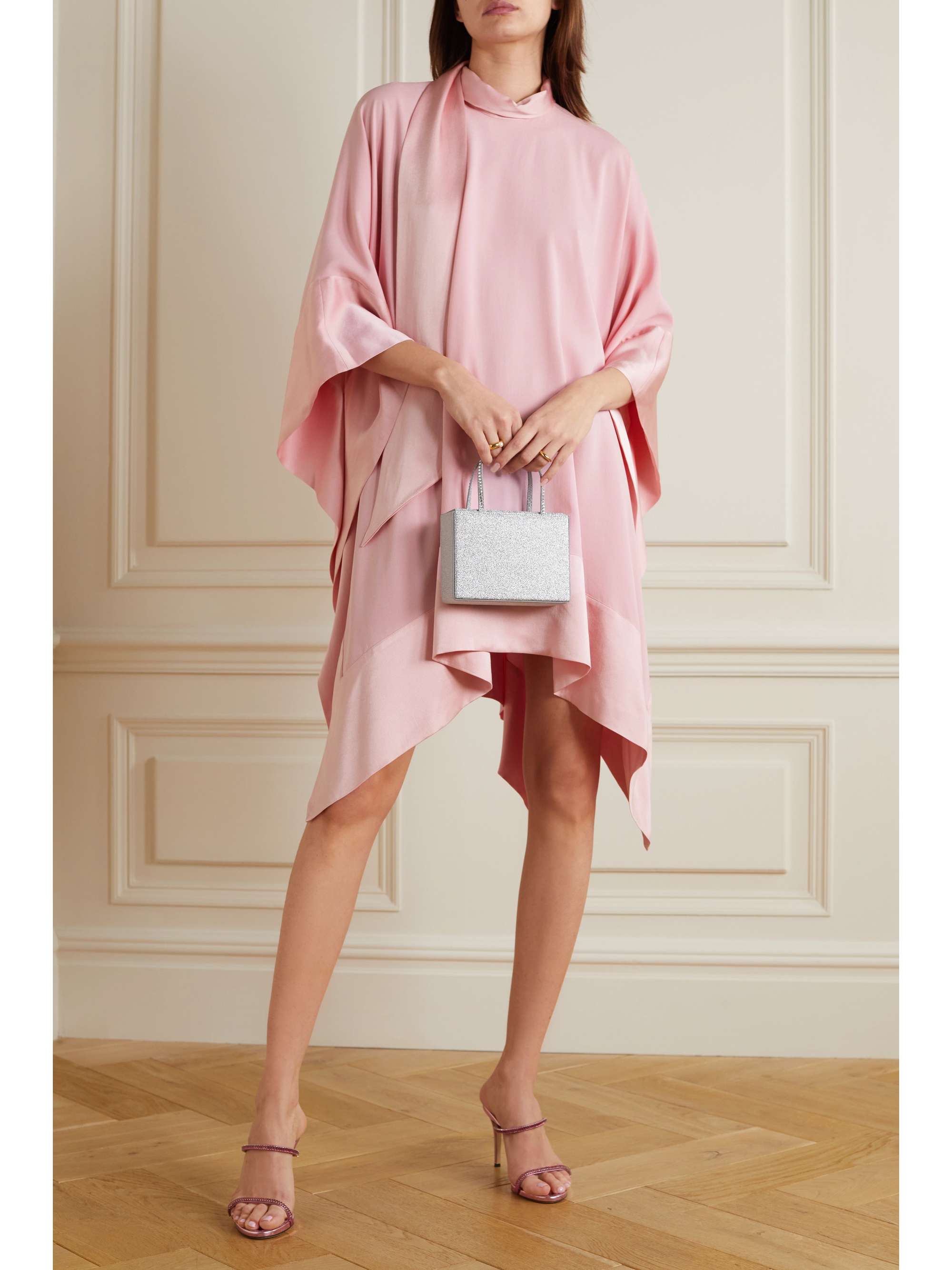 TALLER MARMO + NET SUSTAIN Palm Beach tie-detailed satin-trimmed crepe kaftan