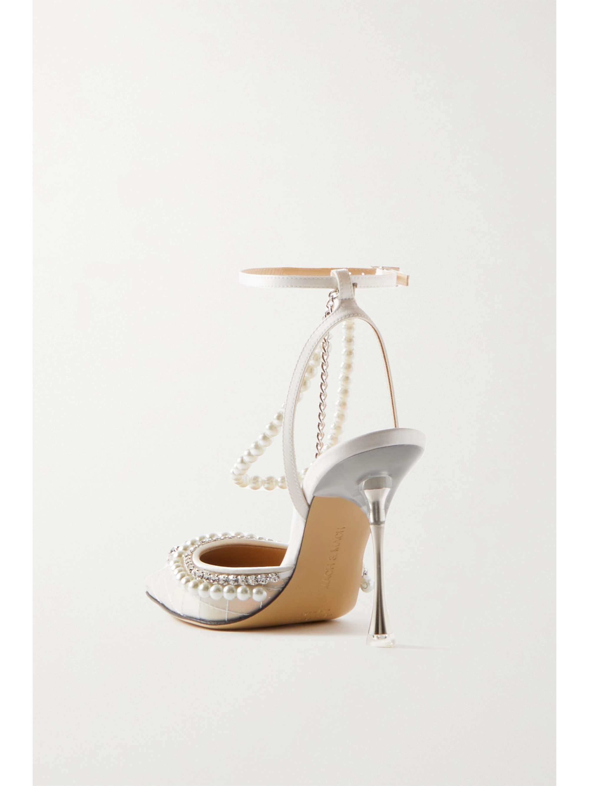 MACH & MACH Bow of Elizabeth embellished PVC and leather sandals