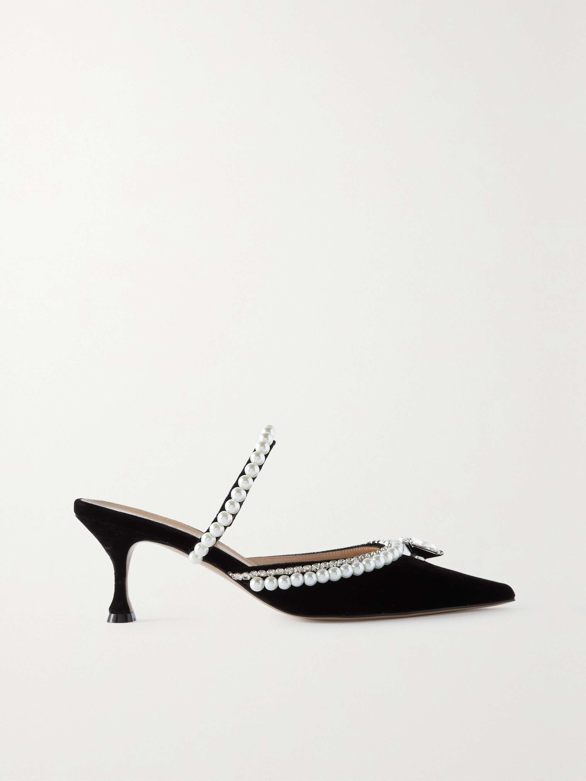 MACH & MACH Embellished velvet mules | NET-A-PORTER