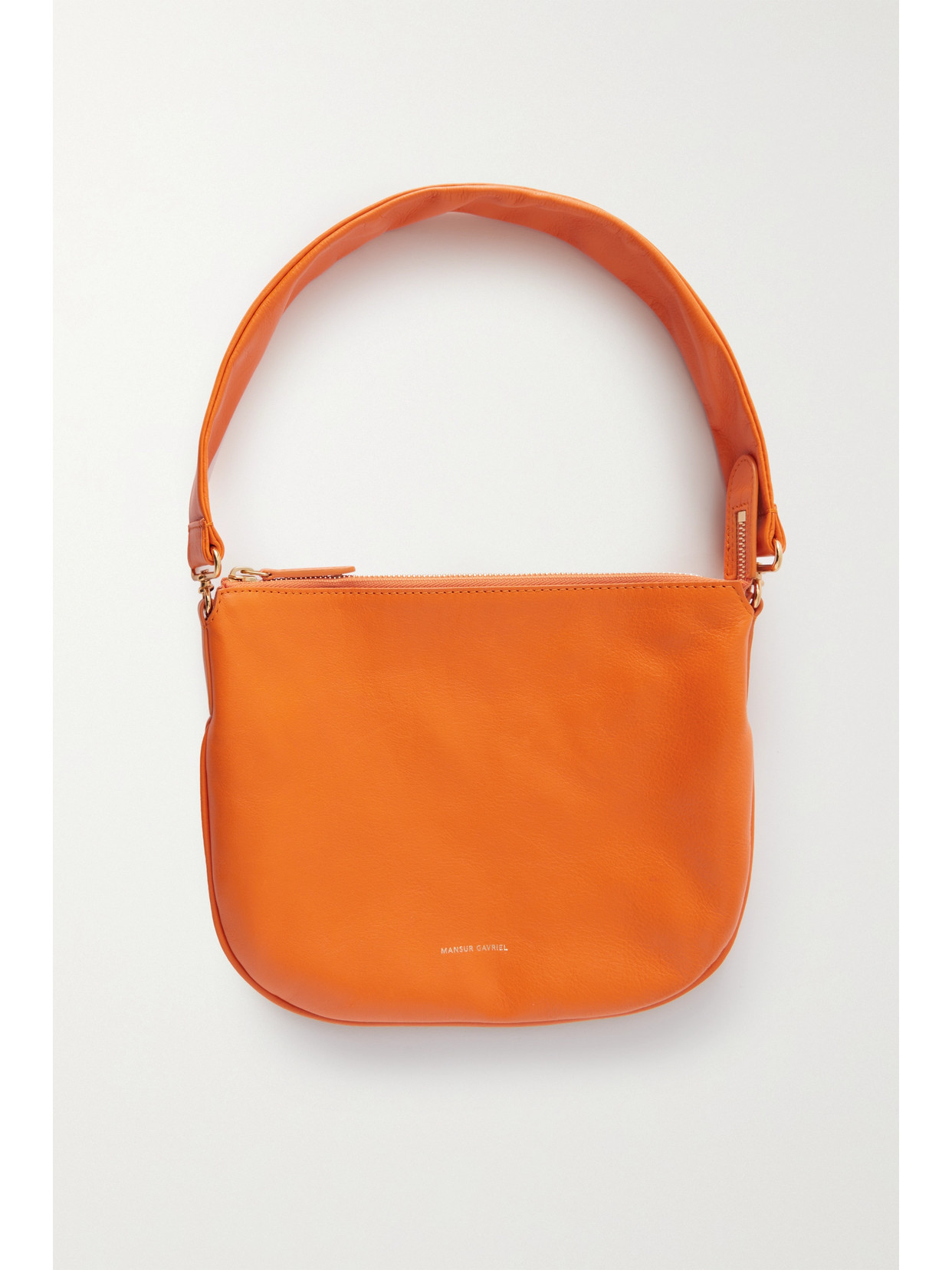 Mansur Gavriel Swing Mini Leather Shoulder Bag In Orange | ModeSens