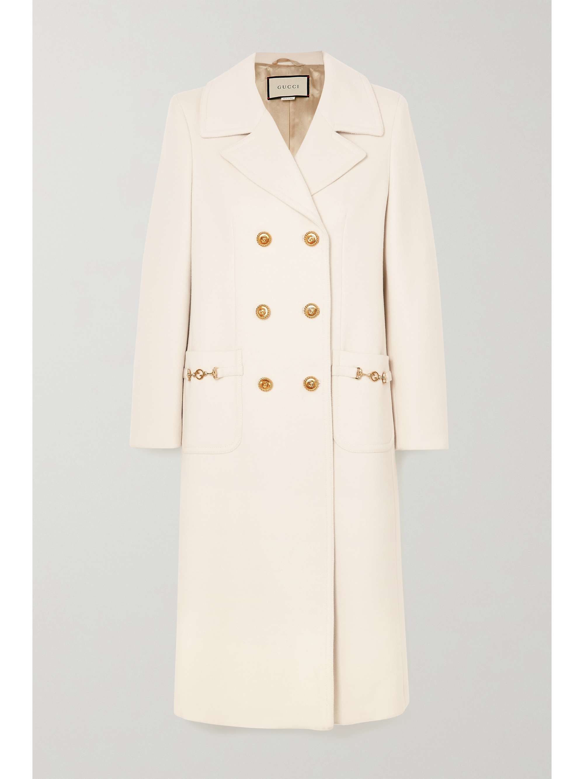 gucci white wool coat