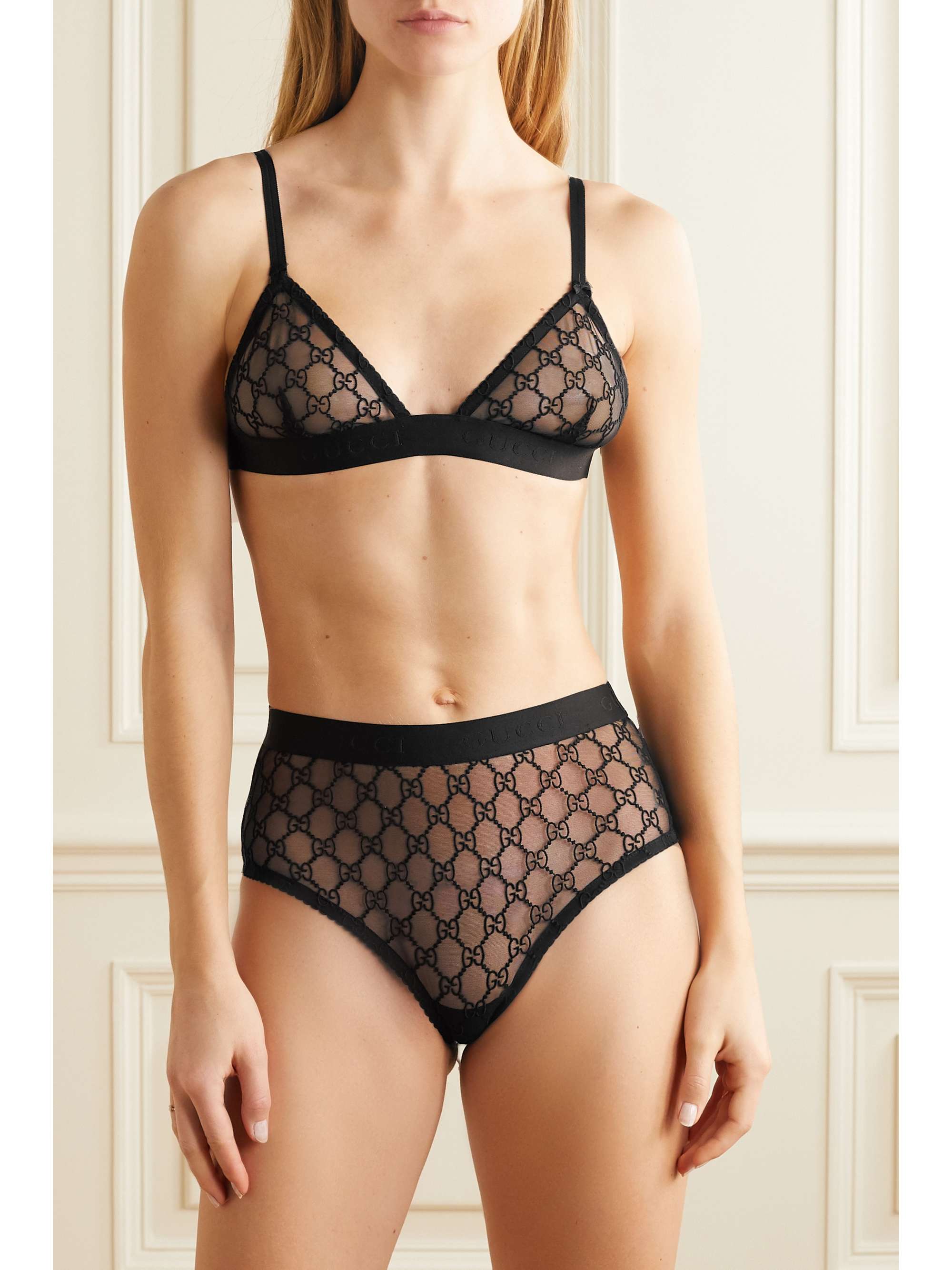 gucci logo bra