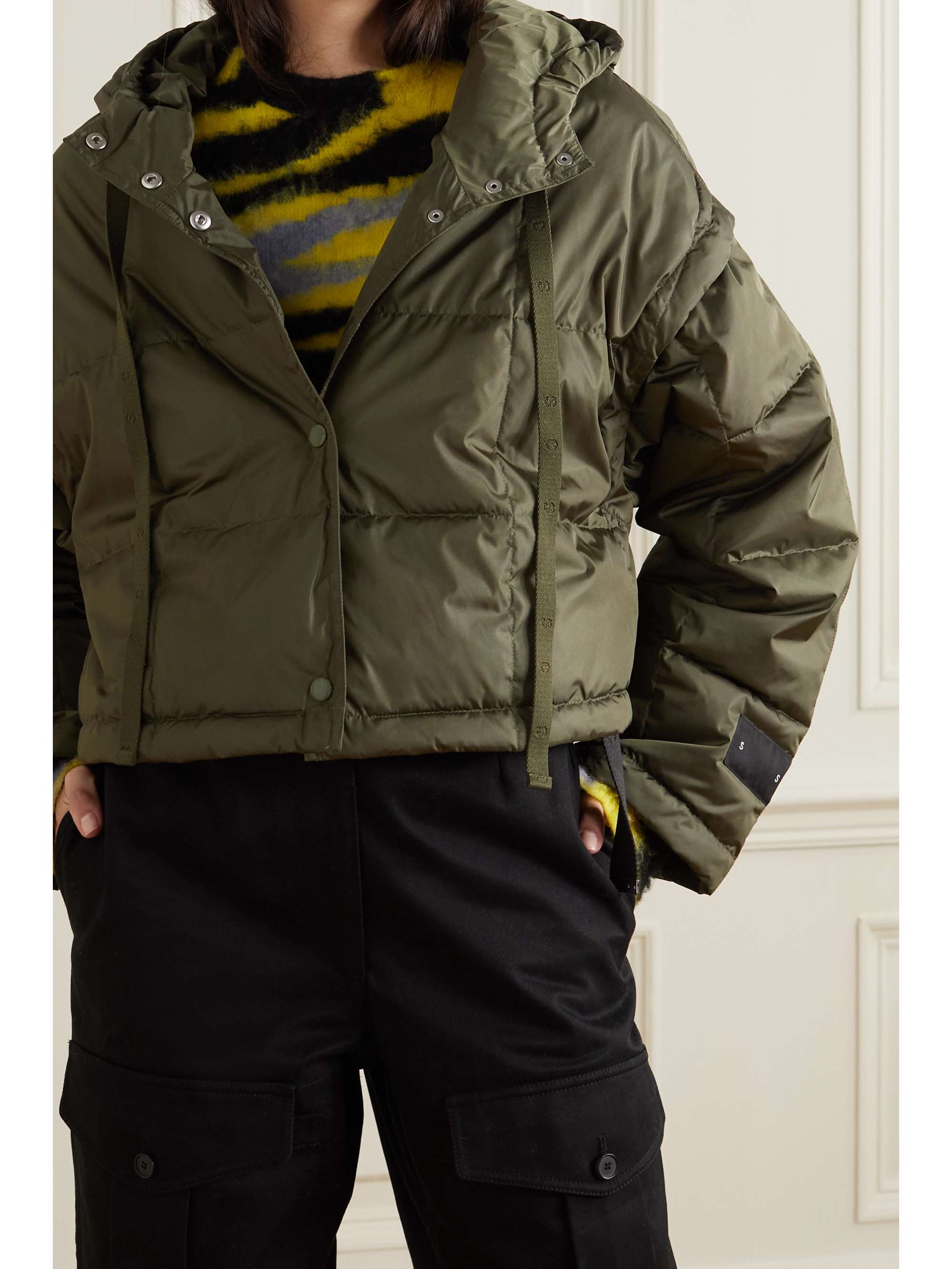 SHOREDITCH SKI CLUB Eden convertible hooded quilted padded shell coat