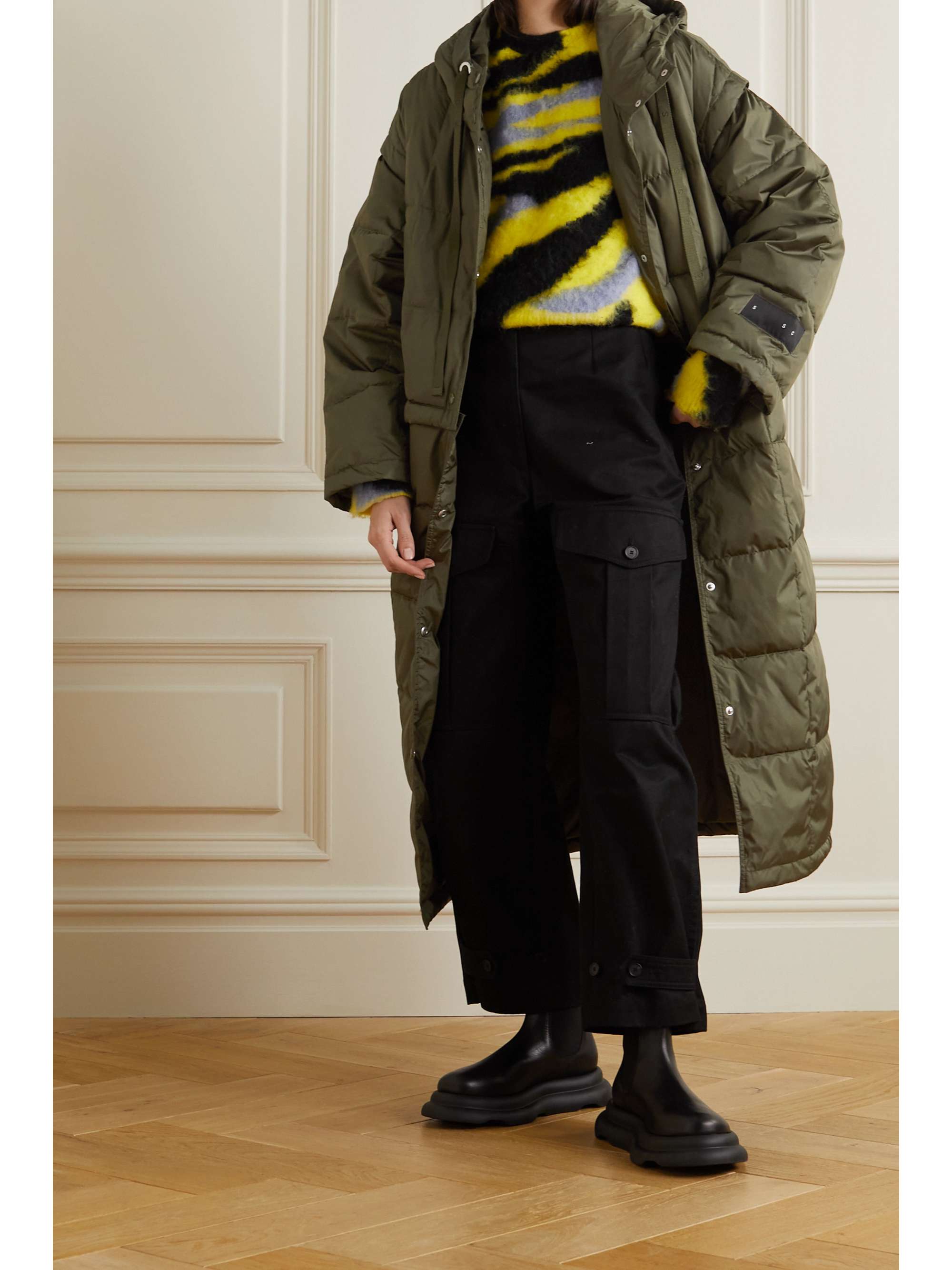 SHOREDITCH SKI CLUB Eden convertible hooded quilted padded shell coat