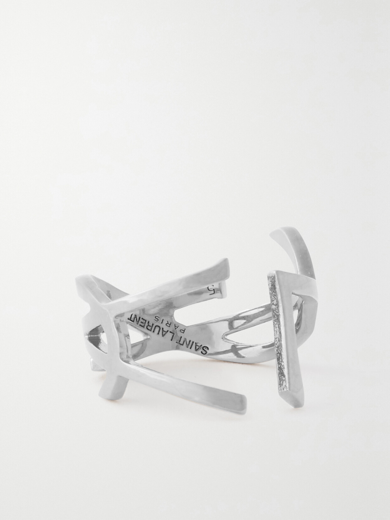 SAINT LAURENT Silver-tone Ring - 6